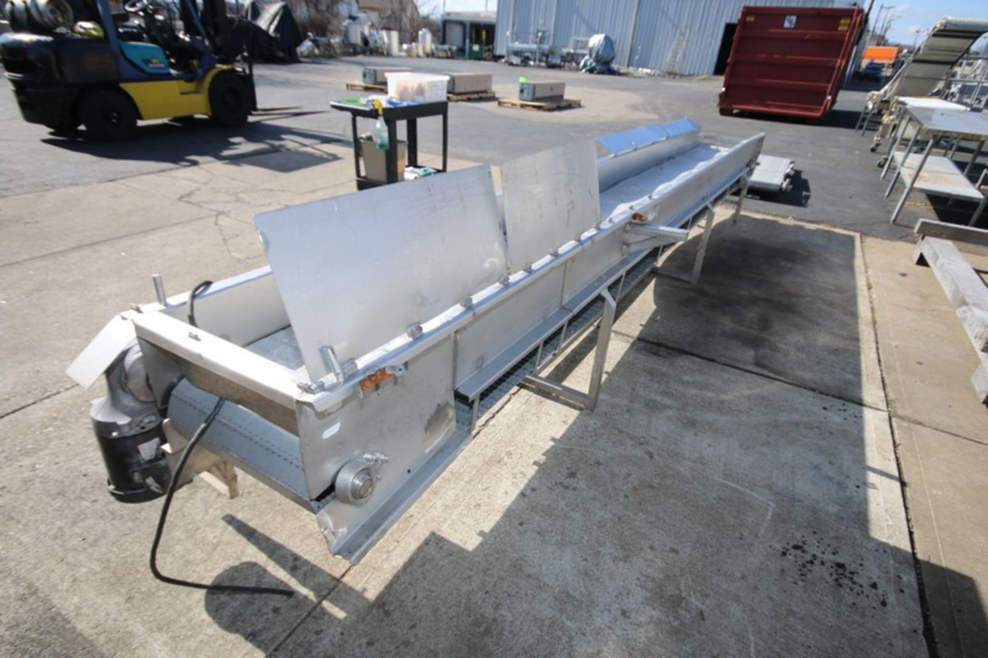17' L x 23" H S/S Product Conveyor Section, with 18" W Rex Type Plastic Belt, 6" H Sides & Drive - Image 4 of 5