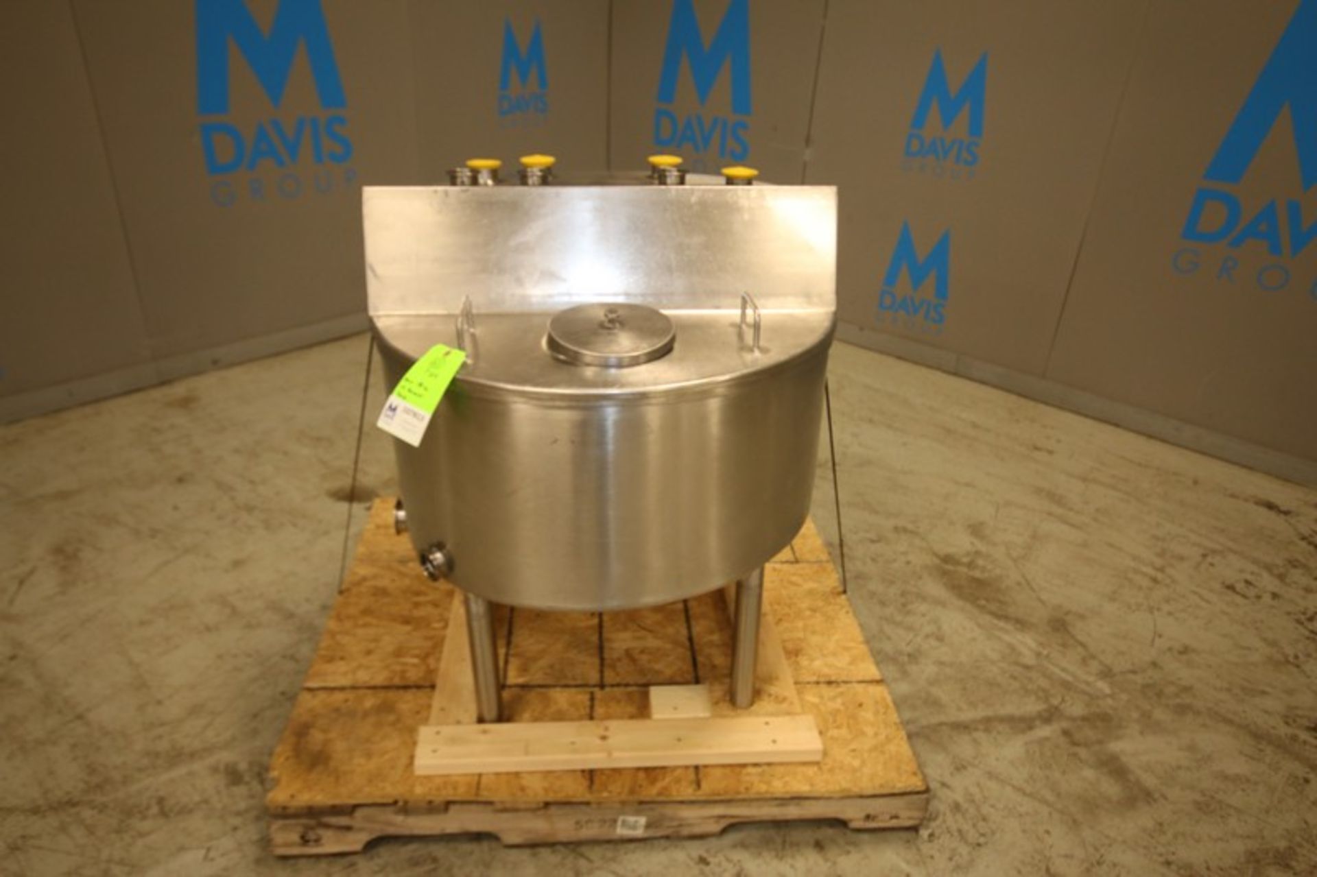 Aprox. 50 Gal. S/S Balance Tank, with Hinged Lid, (7) 2" CT Top Connections, (2) 2" & 2.5"