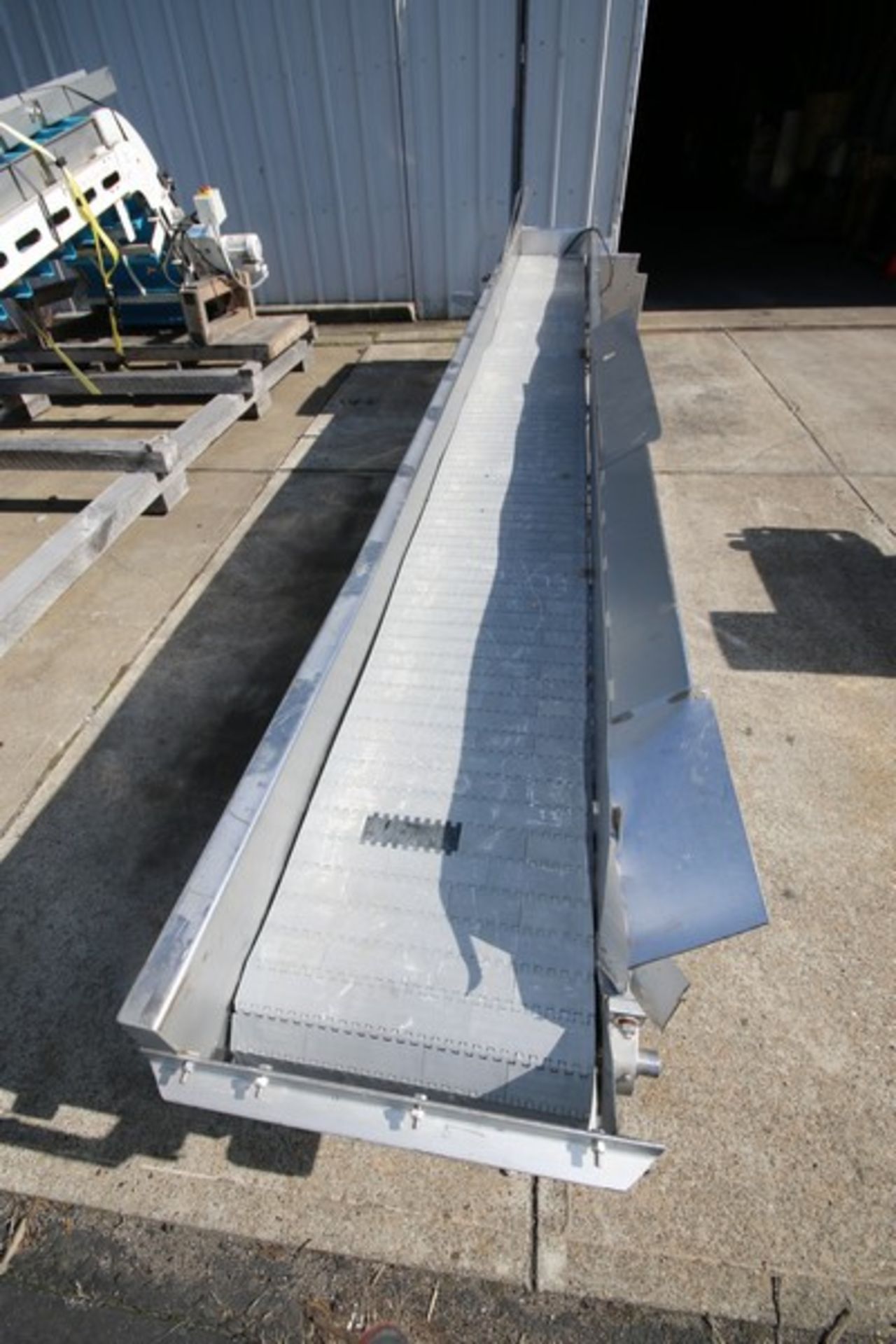 17' L x 23" H S/S Product Conveyor Section, with 18" W Rex Type Plastic Belt, 6" H Sides & Drive - Image 2 of 5