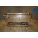 76" L x 24" W x 22" D S/S Jet Spray Wash Trough, Model PM-6, SN 73013110, with Tri Clover 5 hp /