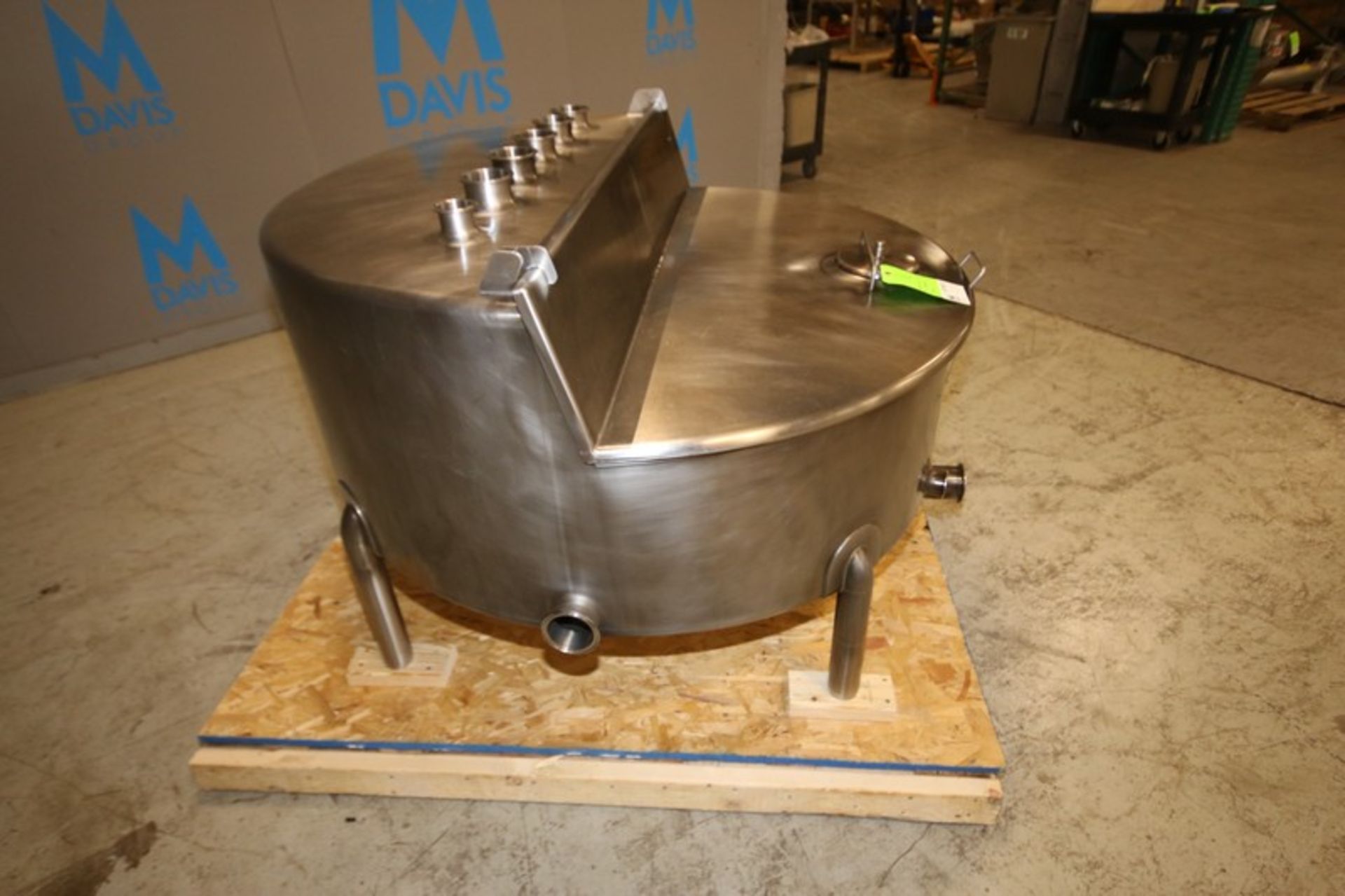 Aprox. 120 Gallon S/S Balance Tank, with Hinged Lid, (6) 2" & 3" CT Top Connections, (4) 2" & 3" - Image 7 of 7