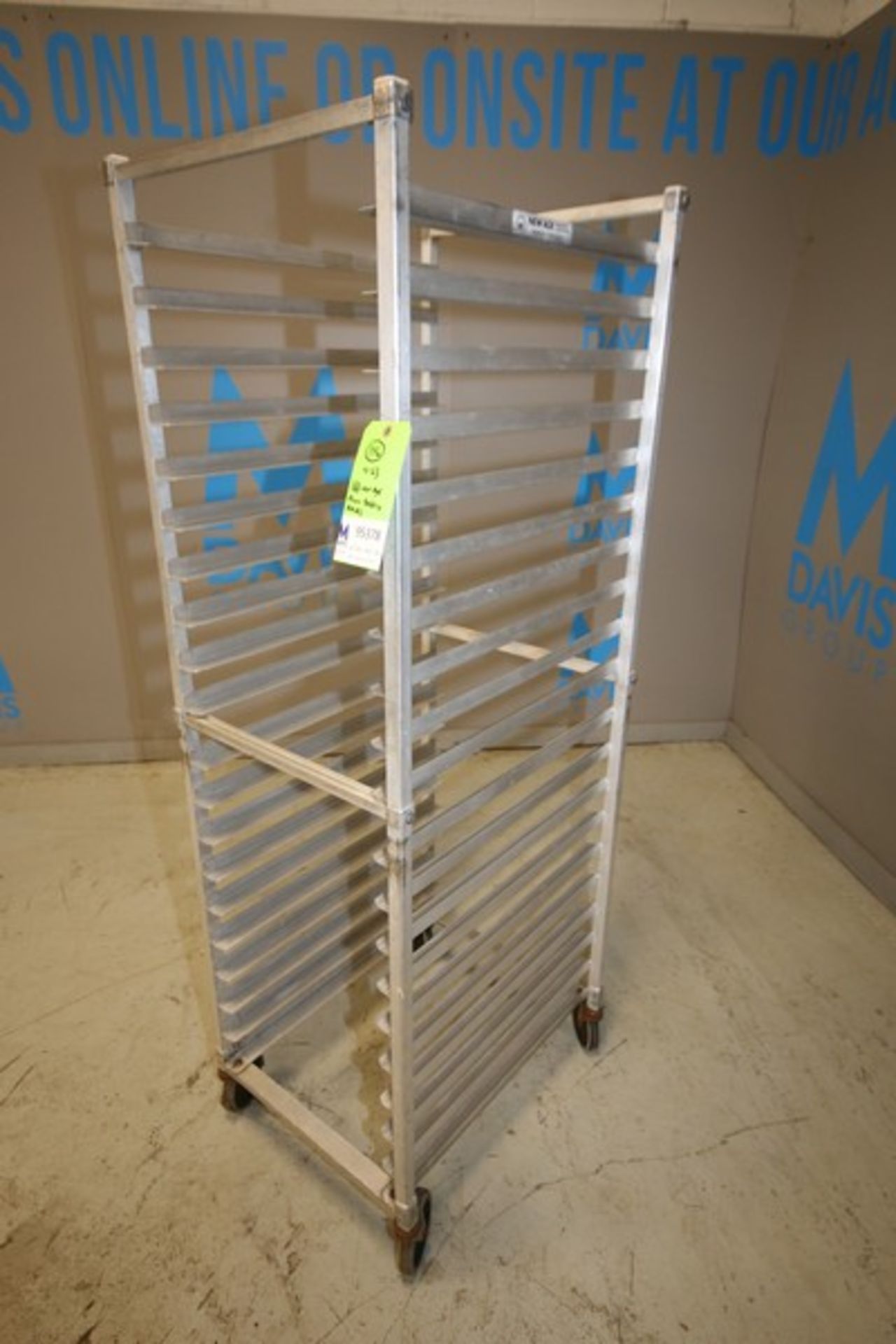 Lot of (8) New Age 20' W x 26" D x 69" H Aluminum Bakery Racks, with 20 Position x 18" W x 25" L - Image 3 of 4