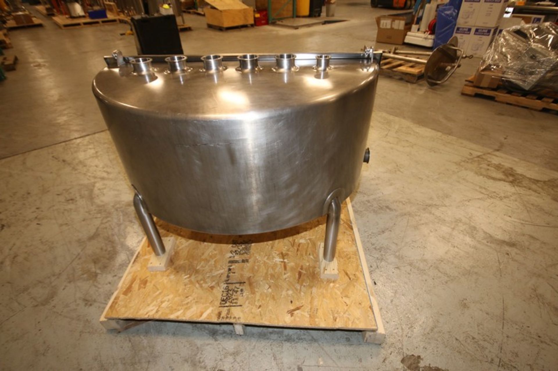 Aprox. 120 Gallon S/S Balance Tank, with Hinged Lid, (6) 2" & 3" CT Top Connections, (4) 2" & 3" - Image 6 of 7