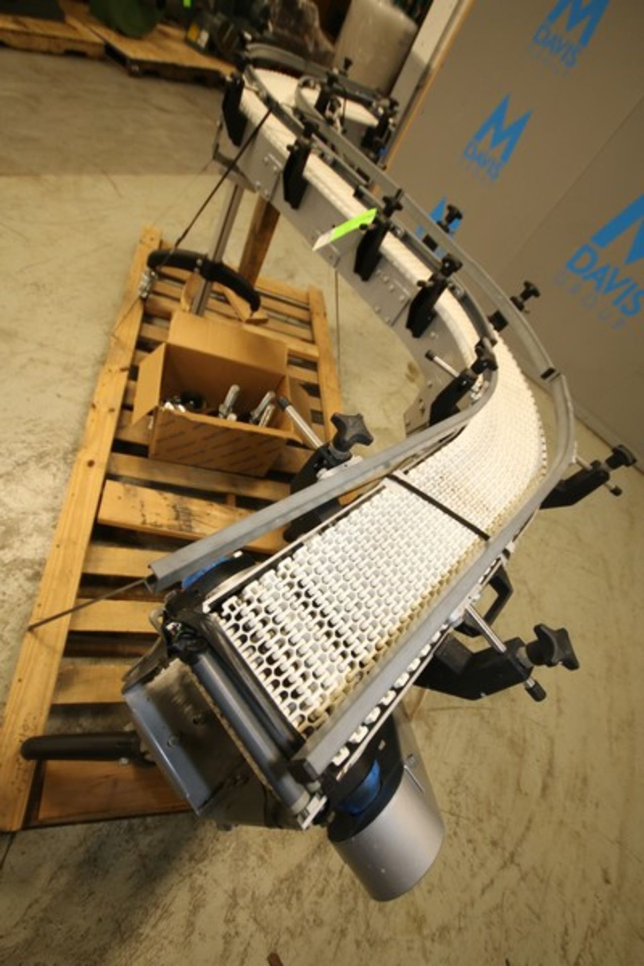 Like New Aprox. 10' L x 7" W x 36" H S Configuration Production Conveyor with Intralox Plastic Belt, - Image 2 of 8