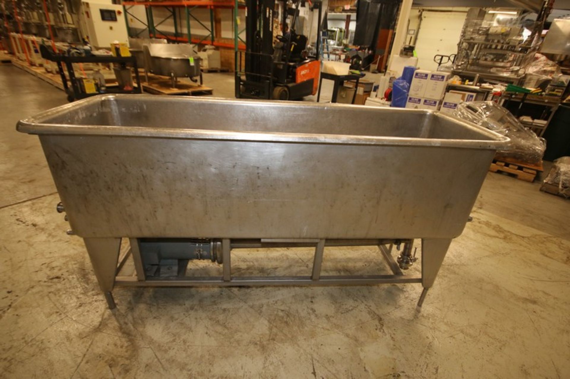 76" L x 24" W x 22" D S/S Jet Spray Wash Trough, Model PM-6, SN 73013110, with Tri Clover 5 hp / - Image 6 of 9