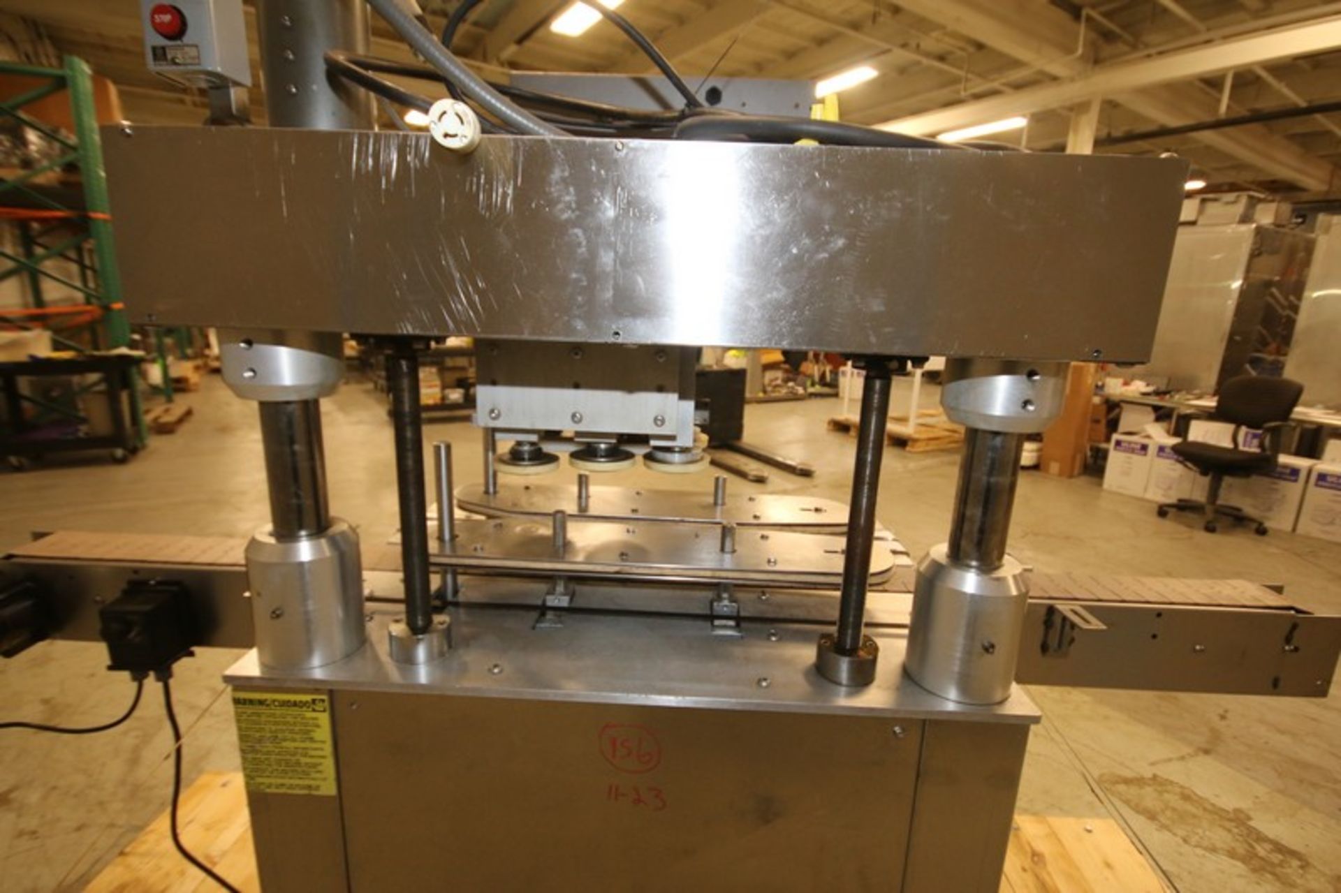 Kaps - All In Line S/S Capper, Model A, SN 3371, with 6 - Heads, 4" W Infeed/Outfeed Conveyor & - Image 8 of 14