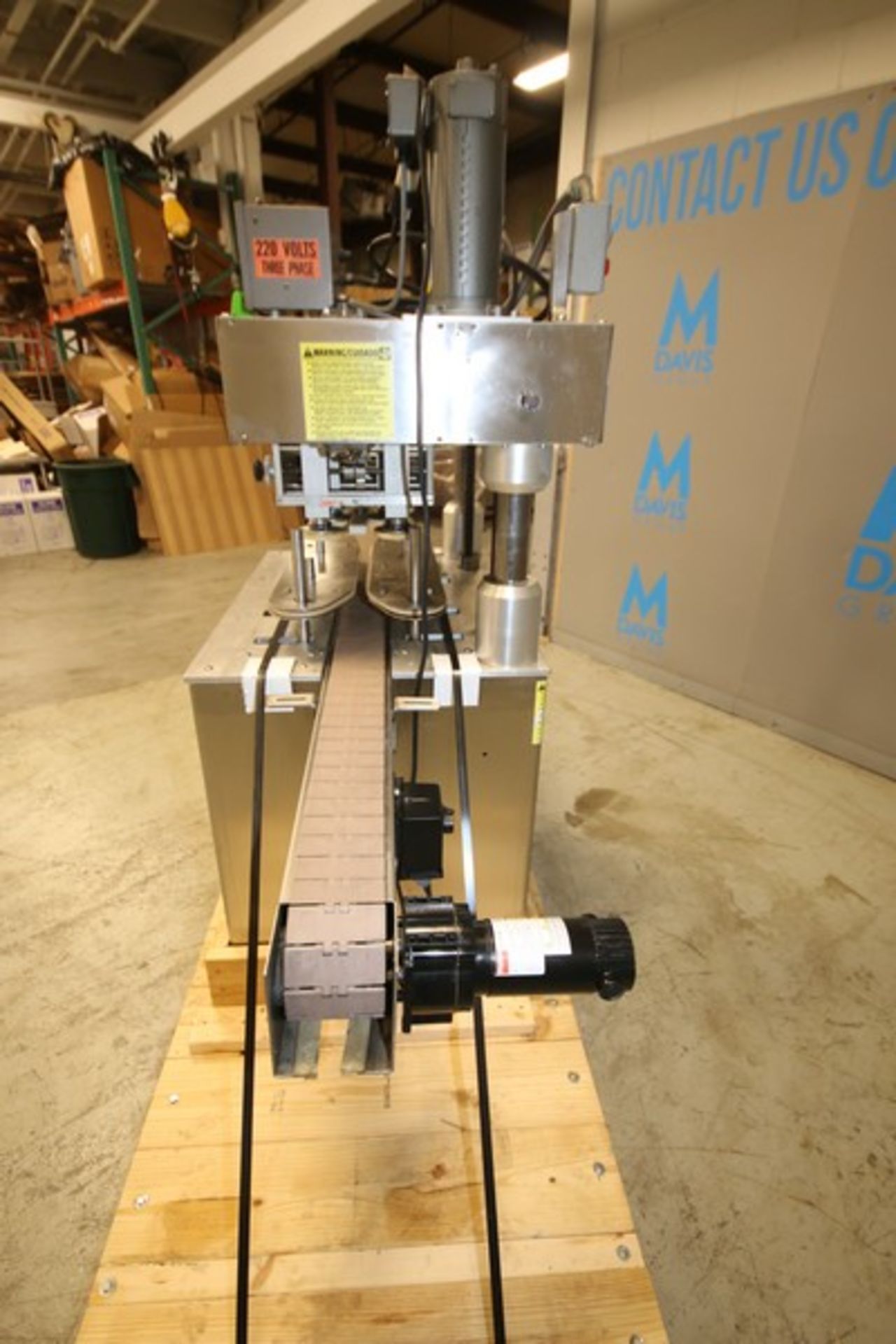 Kaps - All In Line S/S Capper, Model A, SN 3371, with 6 - Heads, 4" W Infeed/Outfeed Conveyor & - Image 6 of 14