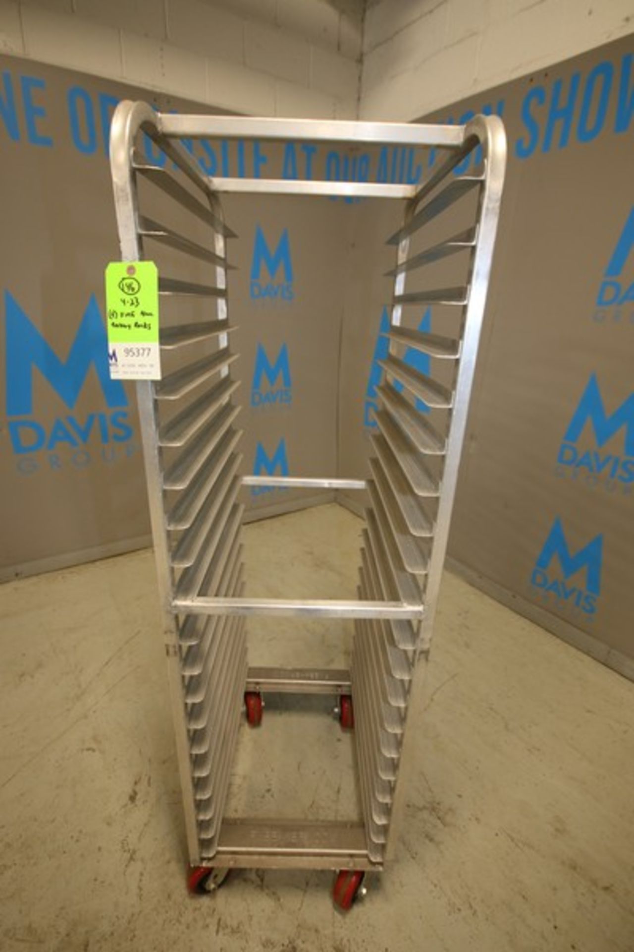 Lot of (9) FME 20" W x 26" D x 70" H Aluminum Bakery Racks, with 20 Position 18" W x 25" L - Image 2 of 5
