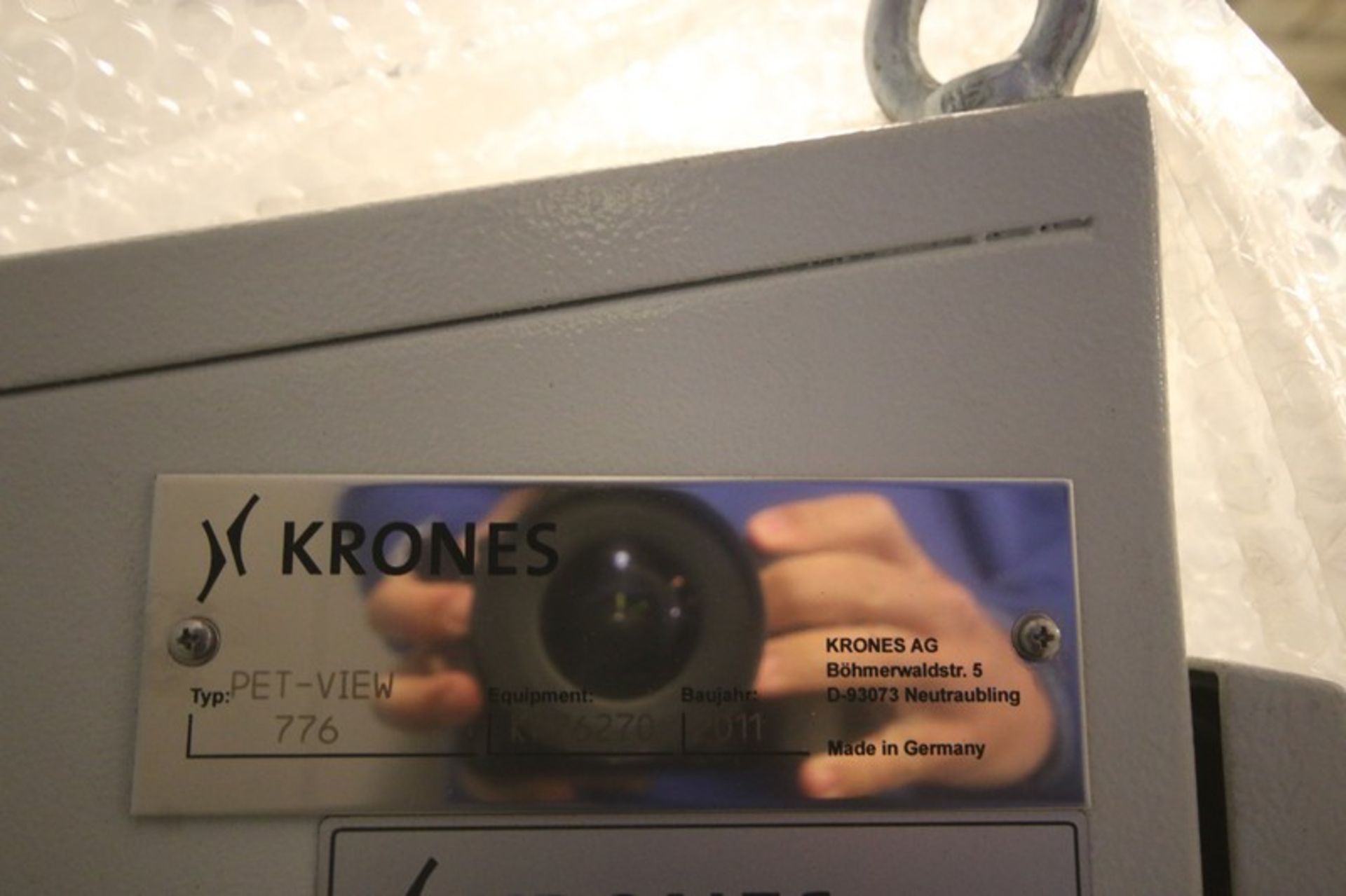 Krones PET Bottle Inspection Unit, M/N PET-VIEW 776, S/N K776270, with Camera & Support Equipment, - Image 8 of 9
