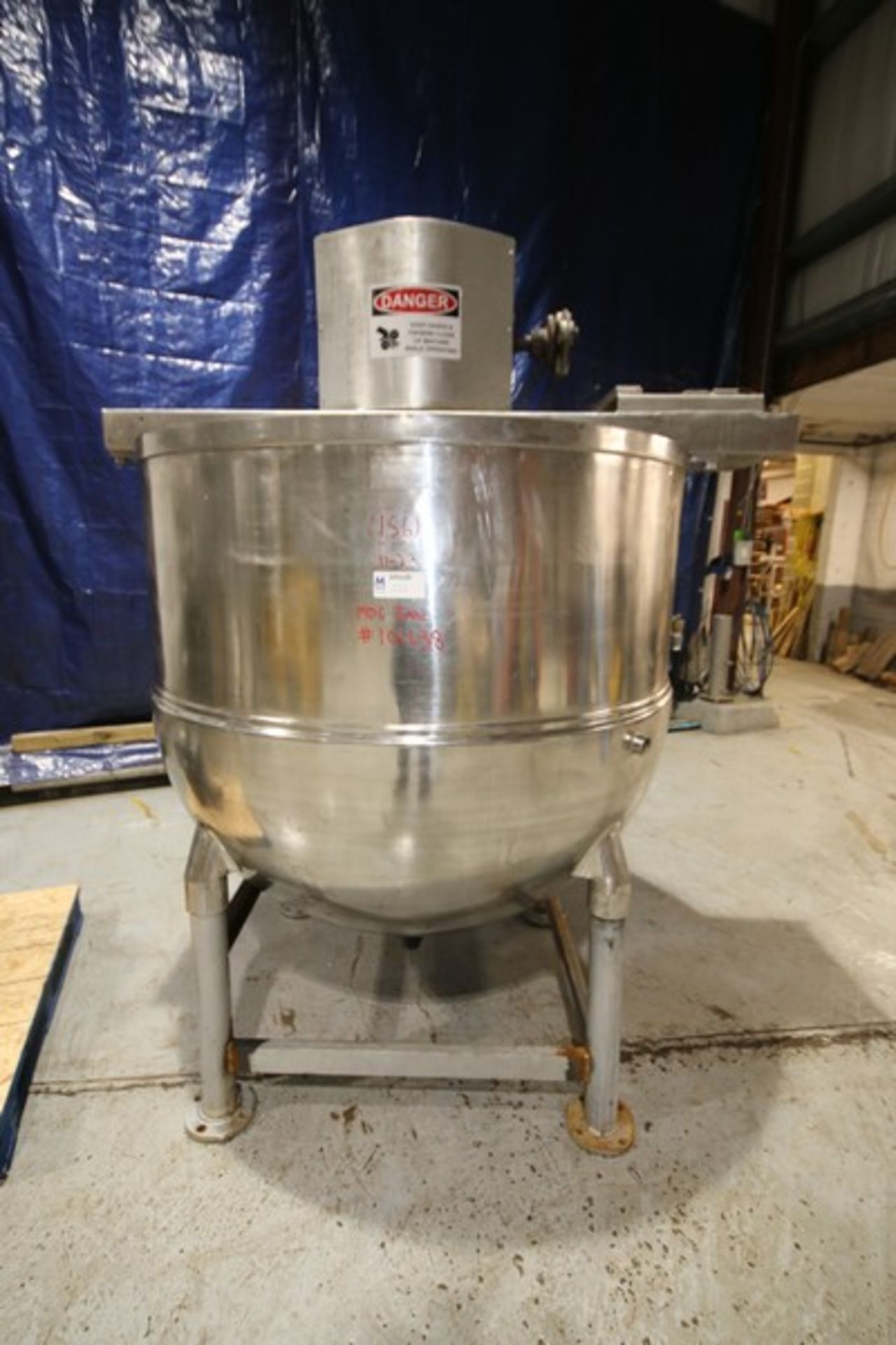 Groen 500 Gallon Jacketed S/S Kettle, Model 500, SN & BN 23122, with Bottom & Side Scrape Surface - Image 6 of 16