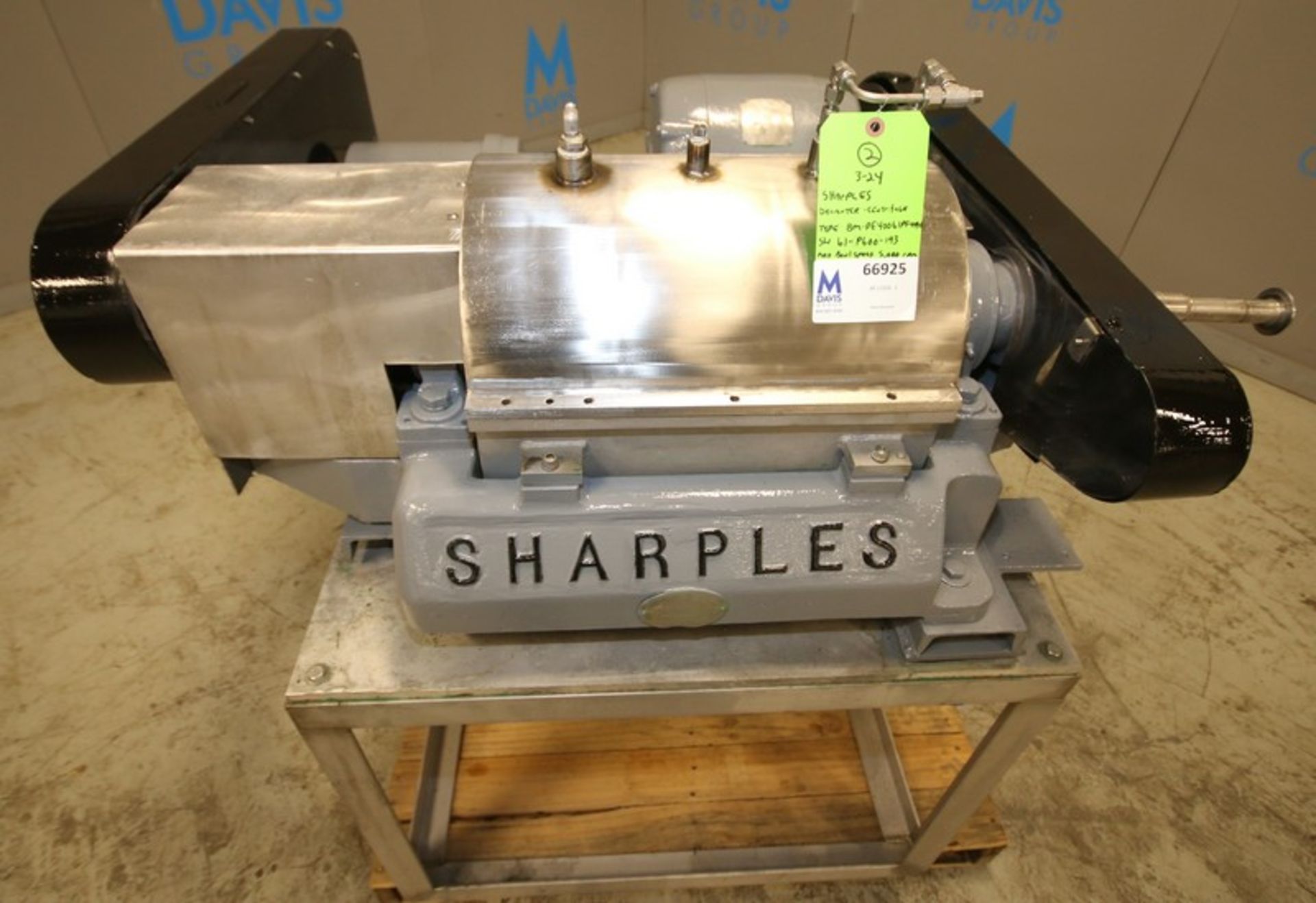 Sharples Decanter - Centrifuge, Type BM-PE40061PF449-1, SN 61-P600-193, Max Bowl Speed 5,000 rpm, - Image 2 of 14