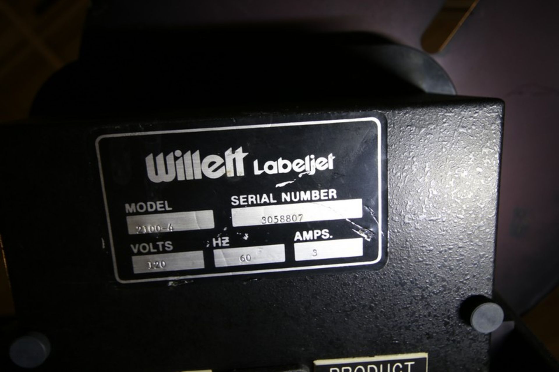 Willet Labeljet Portable Labeler with (2) Heads, Model 2100-4, SN 3048807 & 3058807, with 10' L x - Image 7 of 10