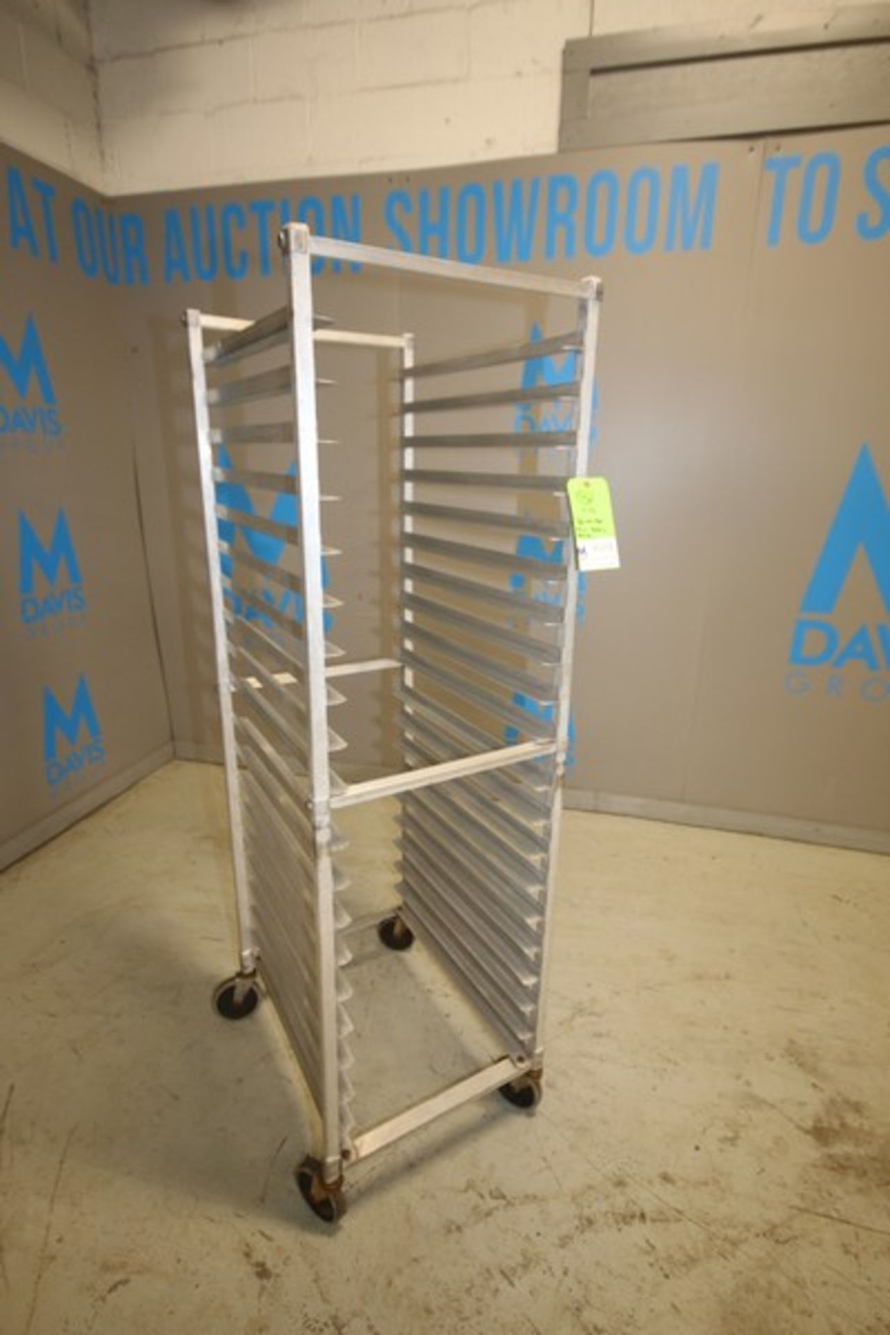 Lot of (8) New Age 20' W x 26" D x 69" H Aluminum Bakery Racks, with 20 Position x 18" W x 25" L