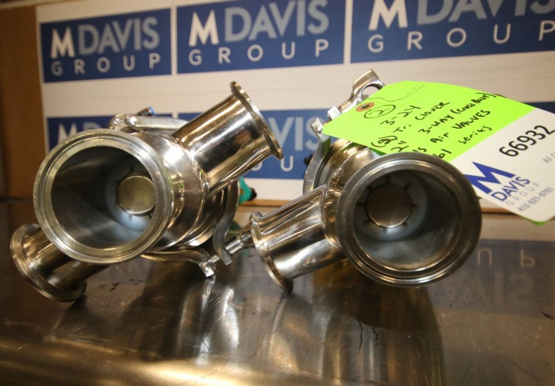 Lot of (2) Tri Clover 2" 3-Way (Cross Body) S/S Air Valves, Model 761, Clamp Type, with Think - Image 4 of 4