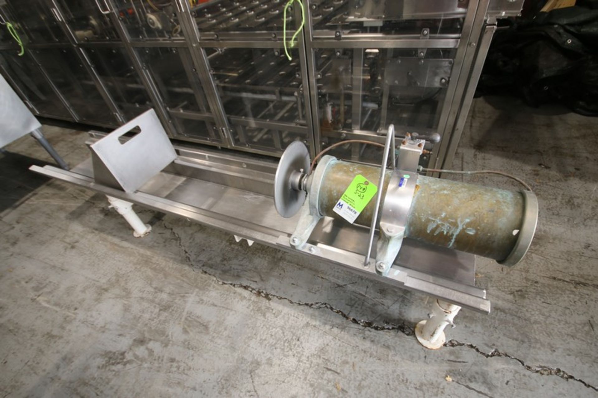 Horizontal Pneumatic S/S Cheese Press, with 12" Plate, (Aprox. Overall Dims. 101" L x 20" W x 30" H)