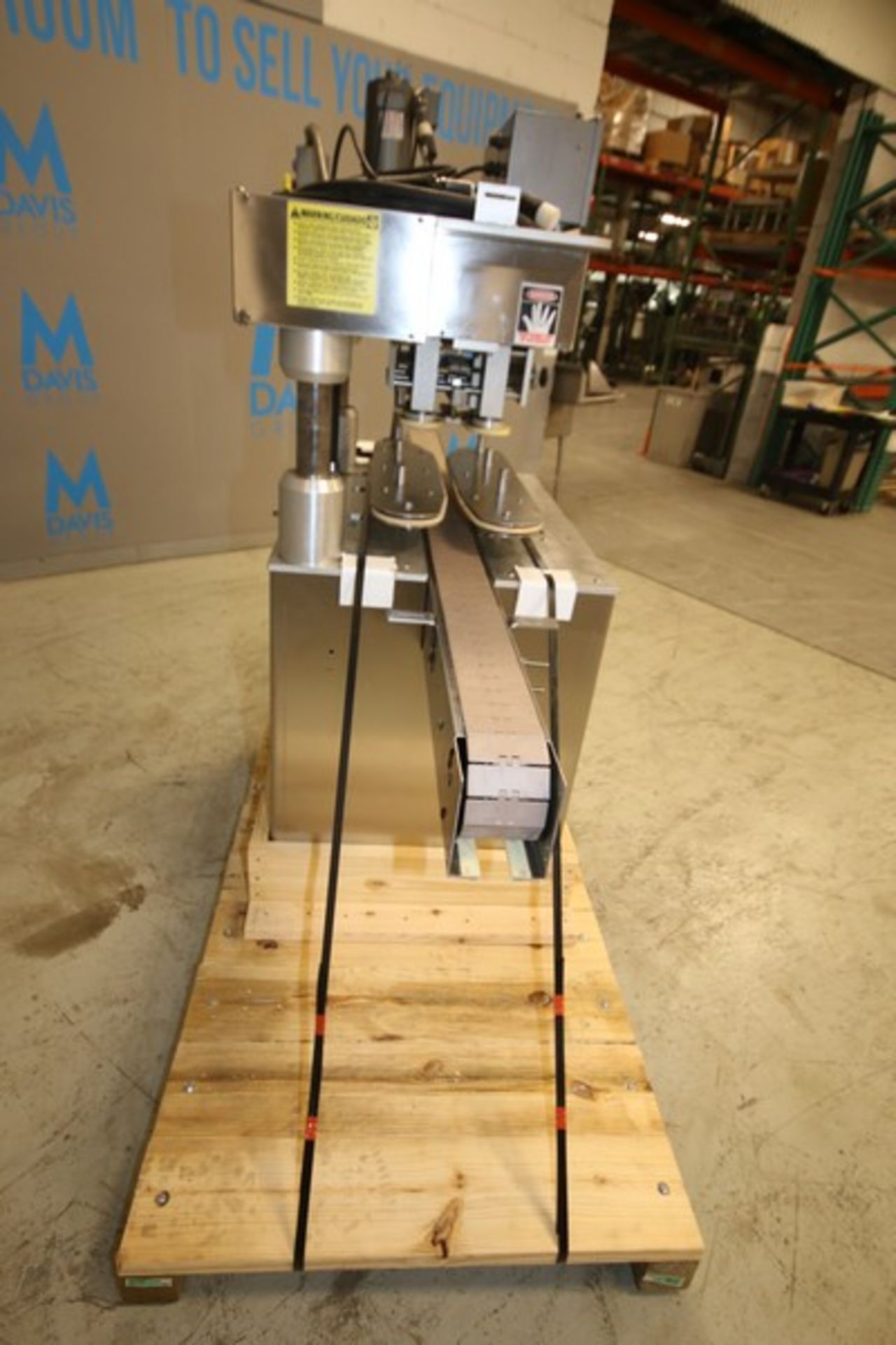 Kaps - All In Line S/S Capper, Model A, SN 3371, with 6 - Heads, 4" W Infeed/Outfeed Conveyor & - Image 9 of 14