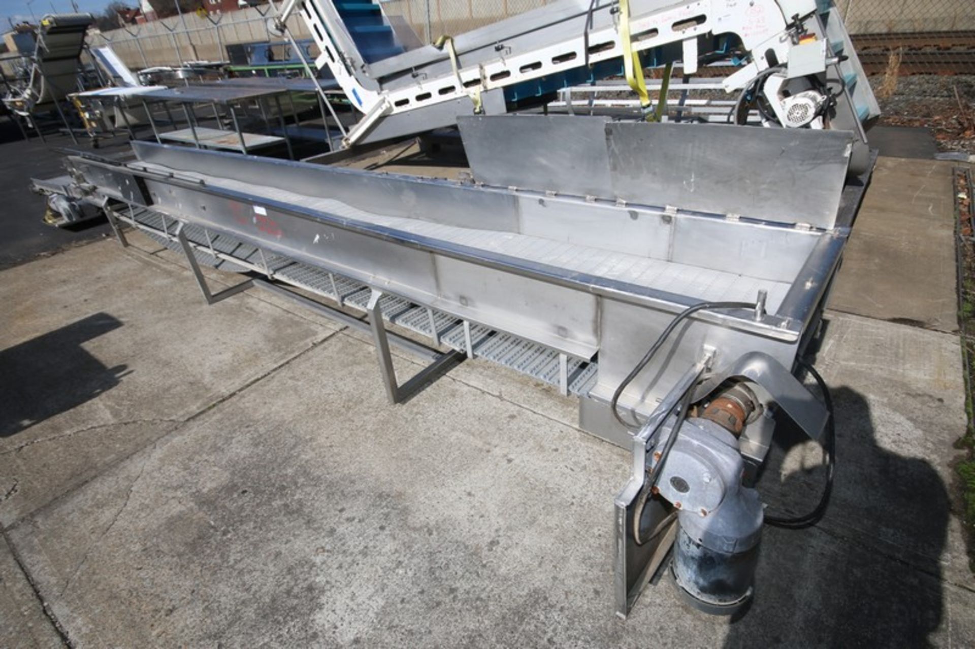 17' L x 23" H S/S Product Conveyor Section, with 18" W Rex Type Plastic Belt, 6" H Sides & Drive - Image 5 of 5