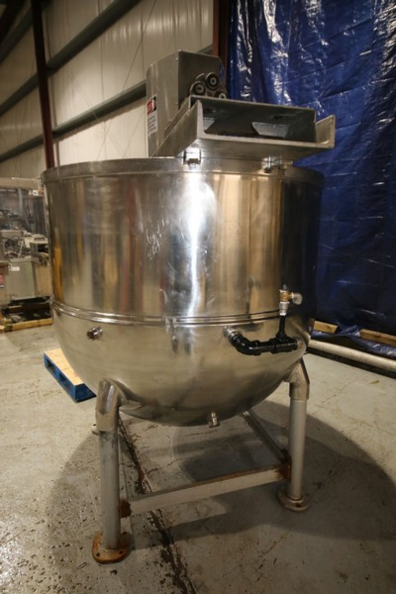 Groen 500 Gallon Jacketed S/S Kettle, Model 500, SN & BN 23122, with Bottom & Side Scrape Surface - Image 7 of 16