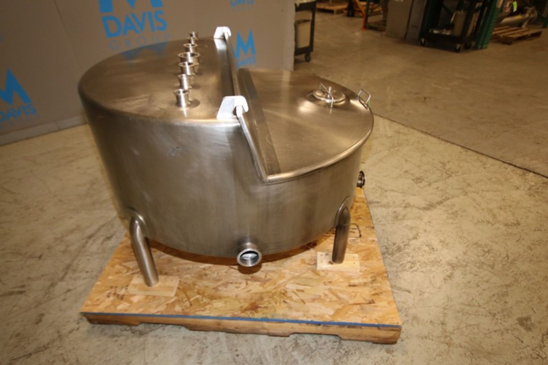 Aprox. 110 Gallon S/S Balance Tank, with Hinged Lid, (7) 1.5", 2" & 3" CT Top Connections, (5) - Image 7 of 7