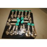 Lot of (18) Tri Clover & Alfa Laval Pneumatic S/S Butterfly Valves, 2.5", 3", & 4", Clamp Type (