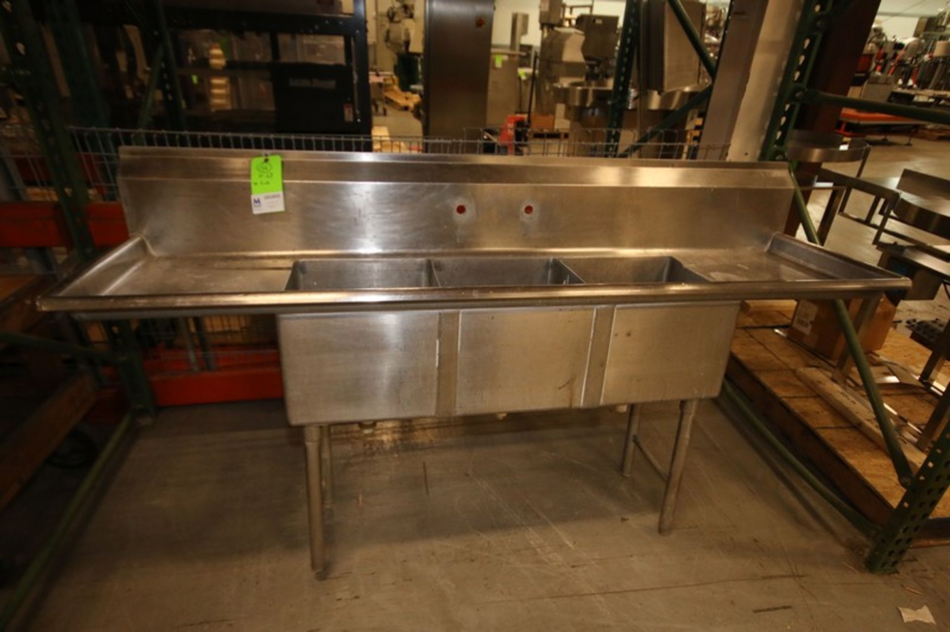 77" L x 21" W Triple Bowl S/S Sink (INV#101655) (Located @ the MDG Auction Showroom in Pgh., PA) (