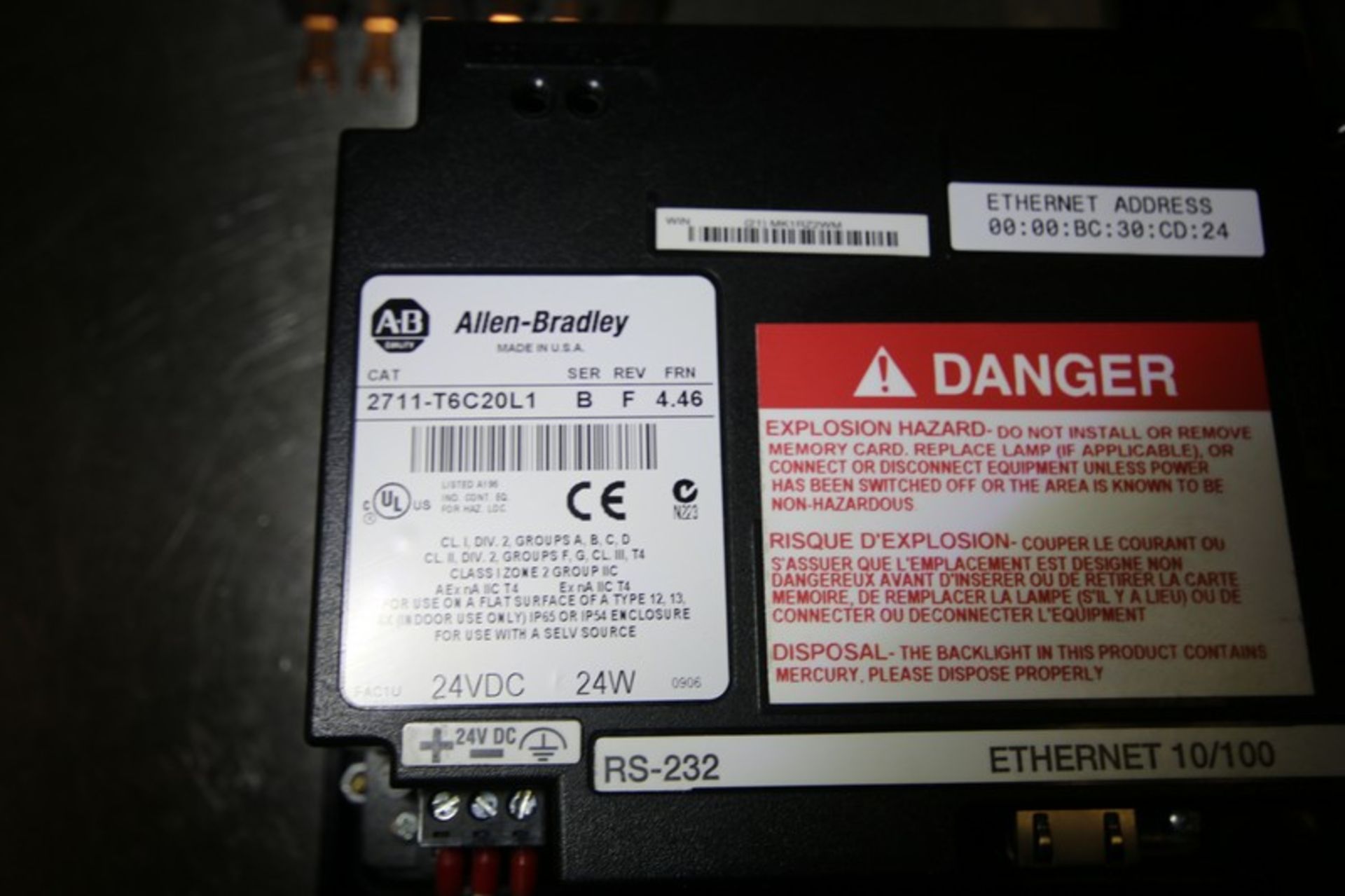 Production Control Panel Electrical Including Allen Bradley 10 - Slot PLC Controller - Cat. No. - Image 5 of 11