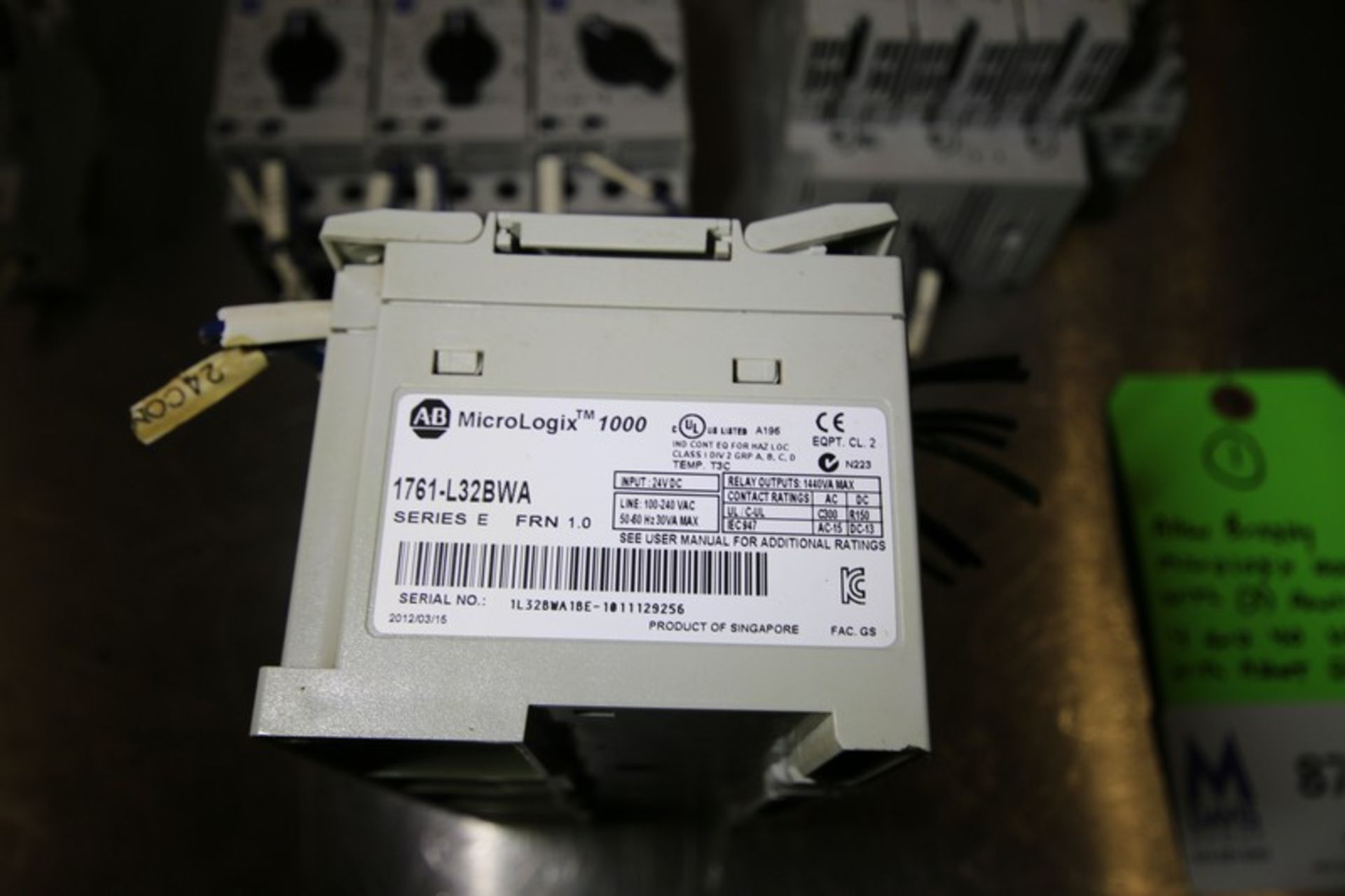 Production Control Panel Electrical Includes Allen Bradley Micrologix 1000 PLC Controller - Cat. No. - Image 3 of 10