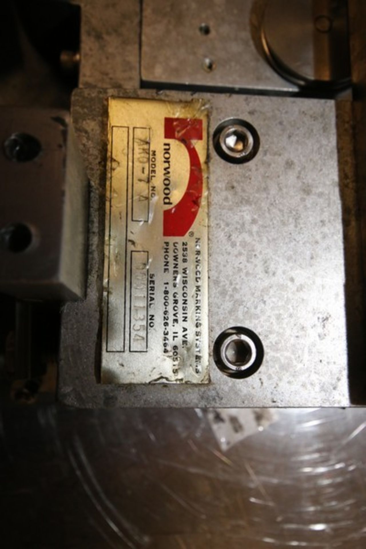 Norwood Carton line Coder, Model AKO-7A, SN 00011354 (INV#81506)(Located @ the MDG Auction - Image 3 of 3