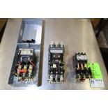 Lot of (3) Starters Including Allen Bradley Size 1 - 509-COD Series B - 10 to 25 hp, (1) Square D