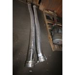 Lot of (2) Aprox. 8' L x 6" W Flexible S/S Transfer Hose with Couplers (INV#80282)(Located @ the MDG