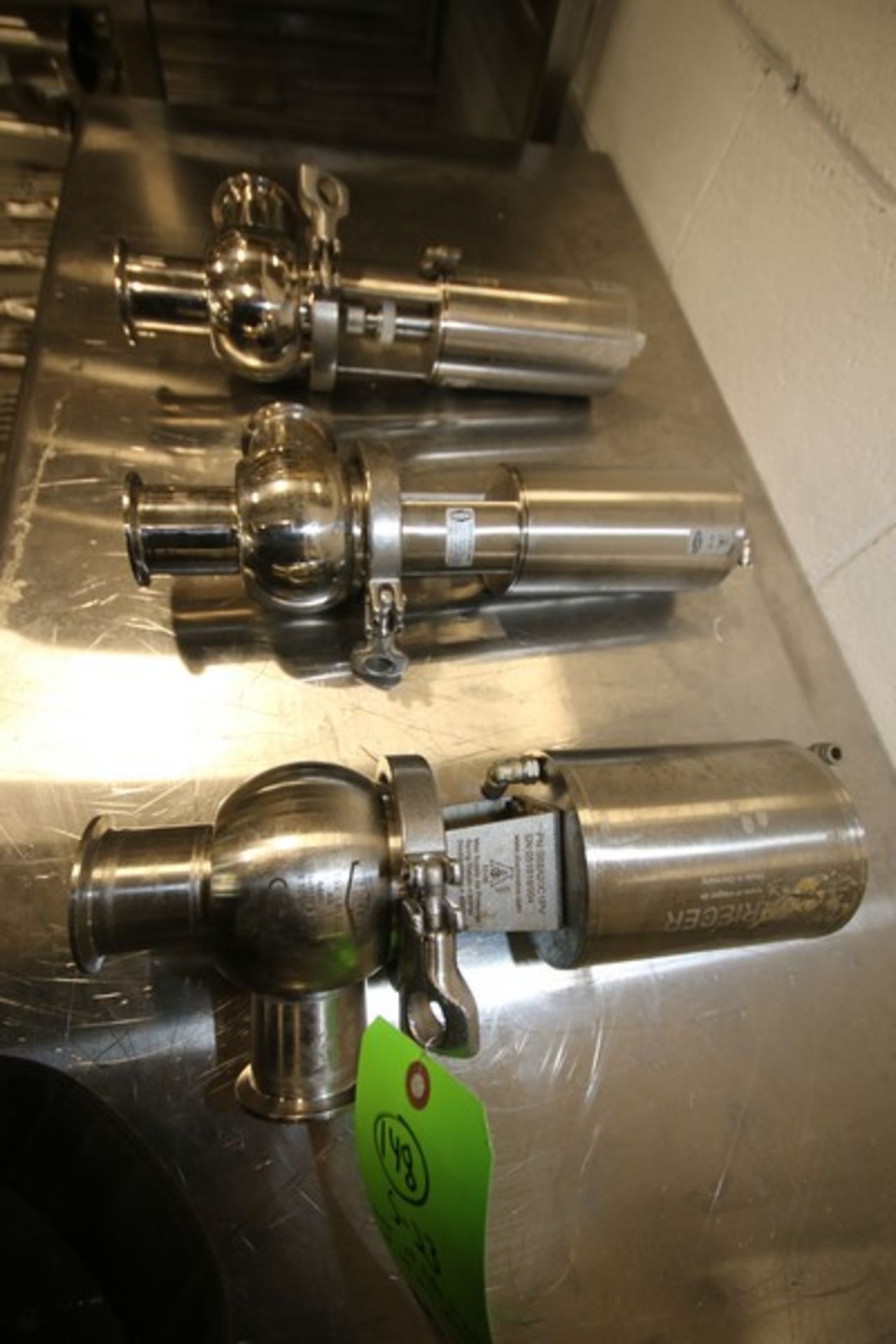 Lot of (3) Dixon 2" 2 - Way S/S Air Valves, Clamp Type, PN S02A20C1PV, SVSAC20BA 7 SVSAC20BB (INV# - Image 2 of 2