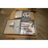 (2) Small Control Panels, (2) with Allen Bradley Micro Logix 1400 PLC Controller with Panelview Plus