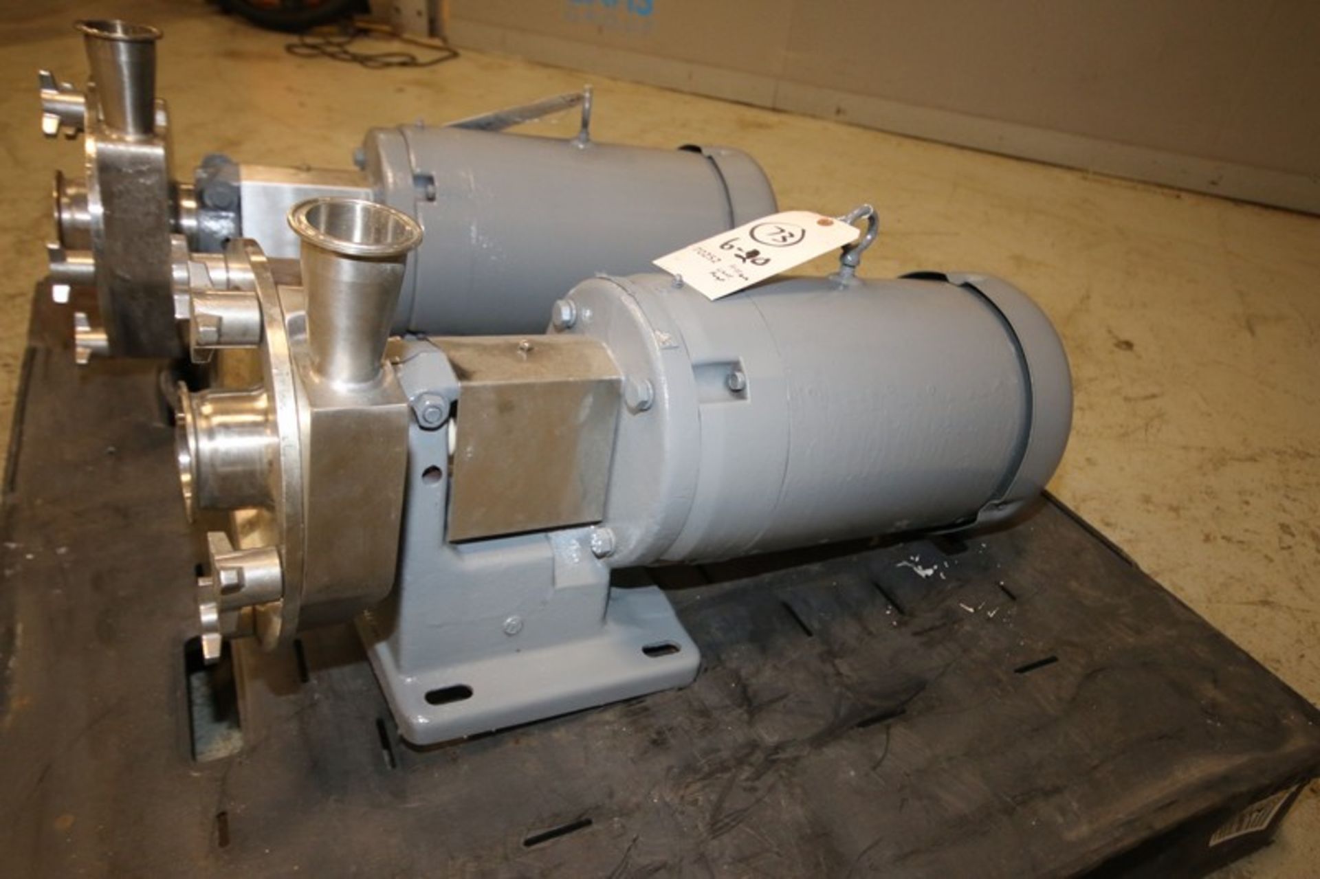 Fristam Aprox. 10 hp Centrifugal Pump, S/N FP17320203057, with Aprox. 2" x 3" Clamp Type Inlet/