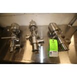 Lot of (3) Tri Clover 1.5" & 2" - 2 & 3 - Way S/S Air Valves, Clamp Type, Model 361 (INV#99160) (