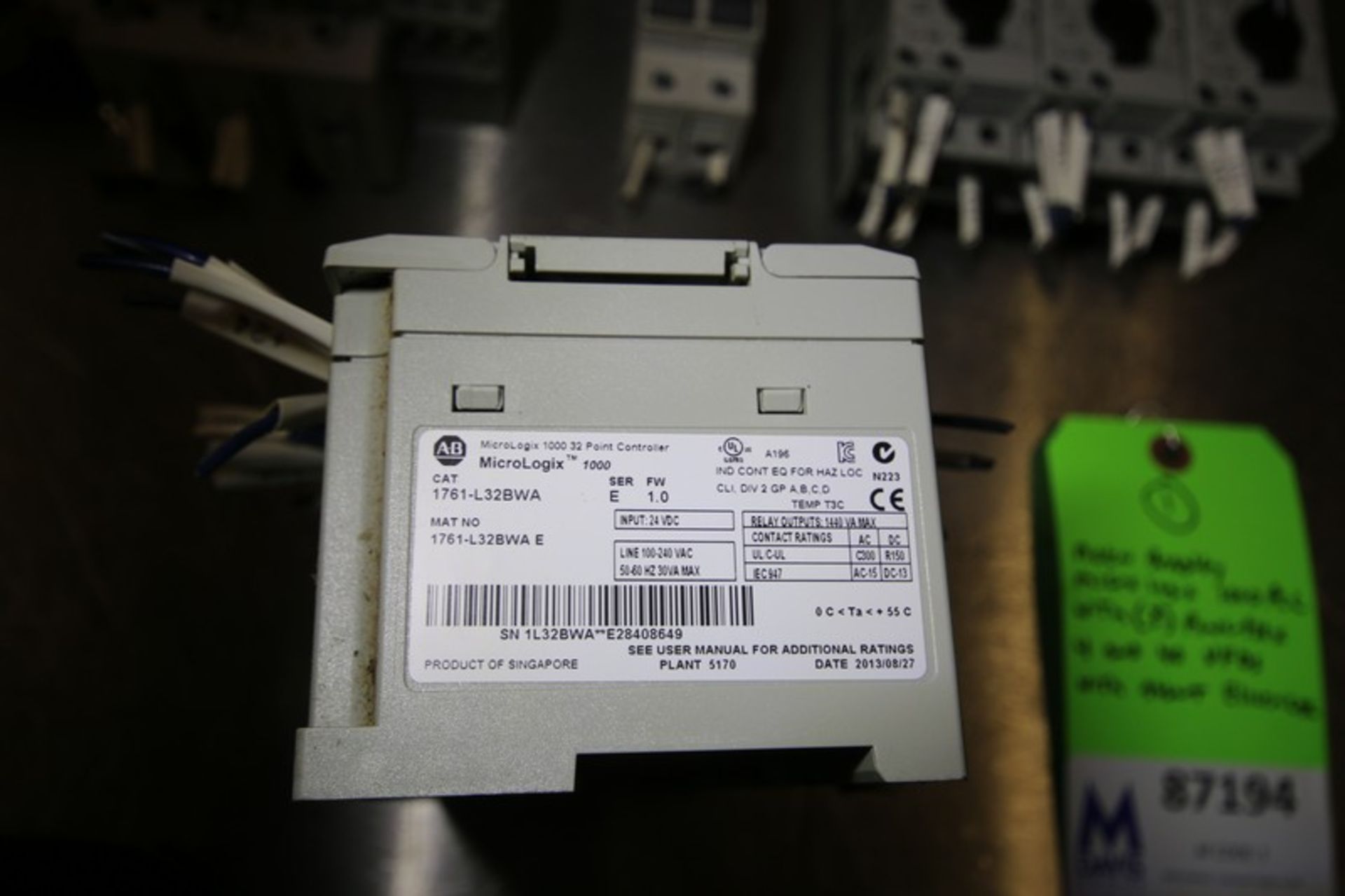 Production Control Panel Electrical Includes Allen Bradley Micrologix 1000 PLC Controller - Cat. No. - Bild 3 aus 11