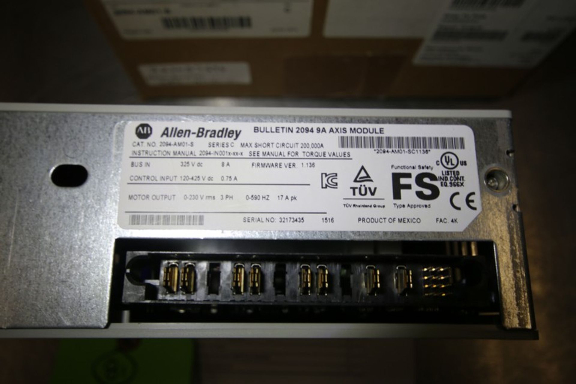 Allen Bradley Kinetix 6000 Servo Drive Axis Module Cat. No. 2094-AM01-S Series C, 200/230V (INV# - Image 4 of 5