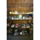 Assortment of Electrical Items on (4) Shelves Including Assortment of Power Supplies Including (2)
