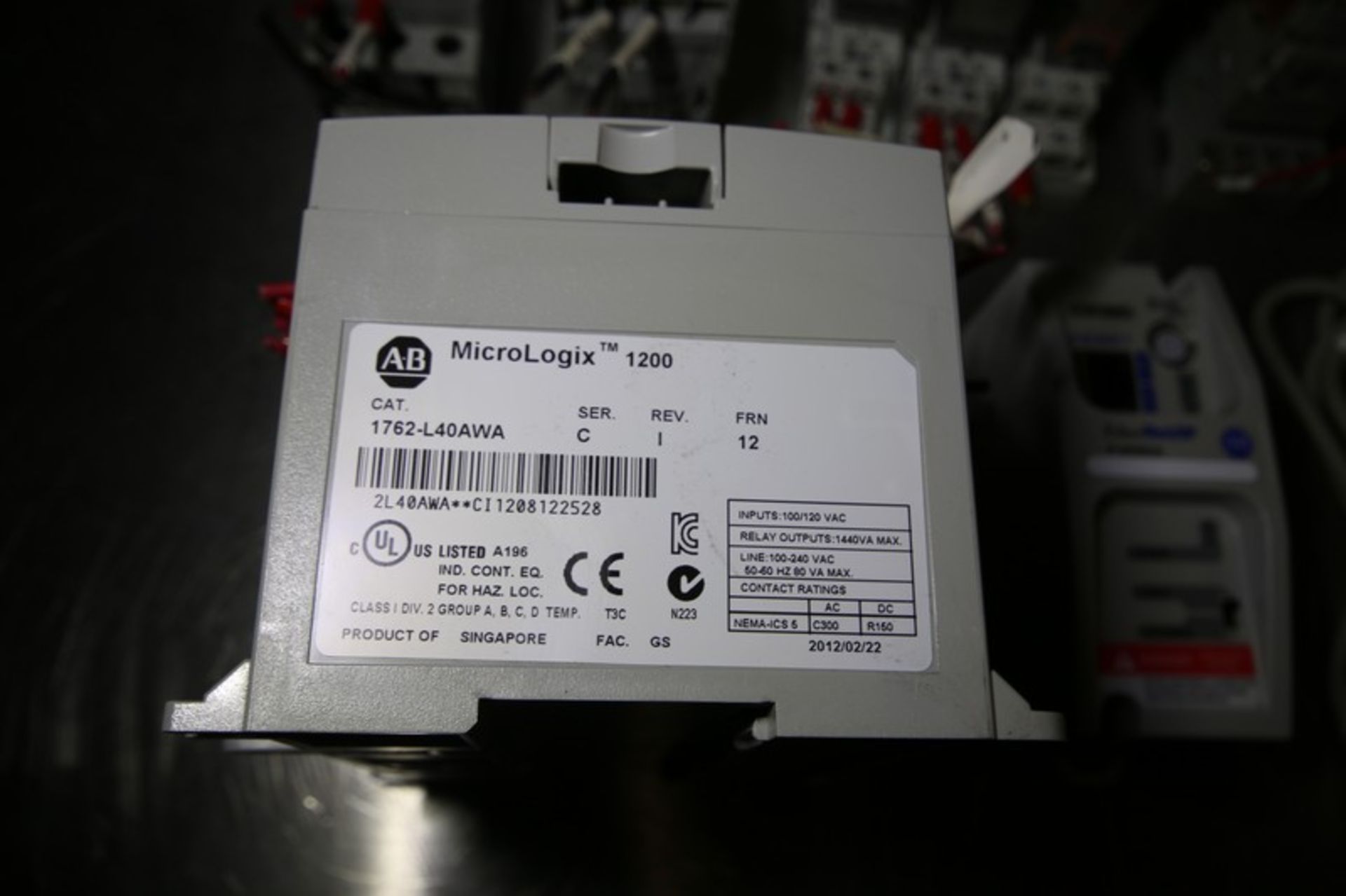 Production Control Panel Electrical Includes Allen Bradley Micrologix 1200 PLC Controller - Cat. No. - Bild 3 aus 6