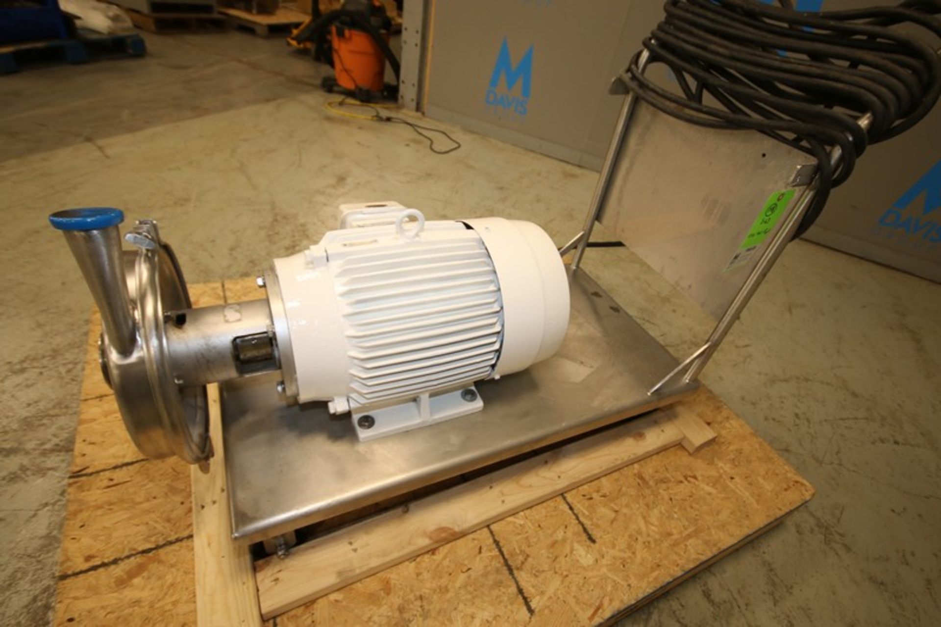 Alfa Laval 15 hp Portable Centrifugal Pump, with 3" 2" CT S/S Head, with Sterling 3510 RPM Motor, - Image 5 of 8