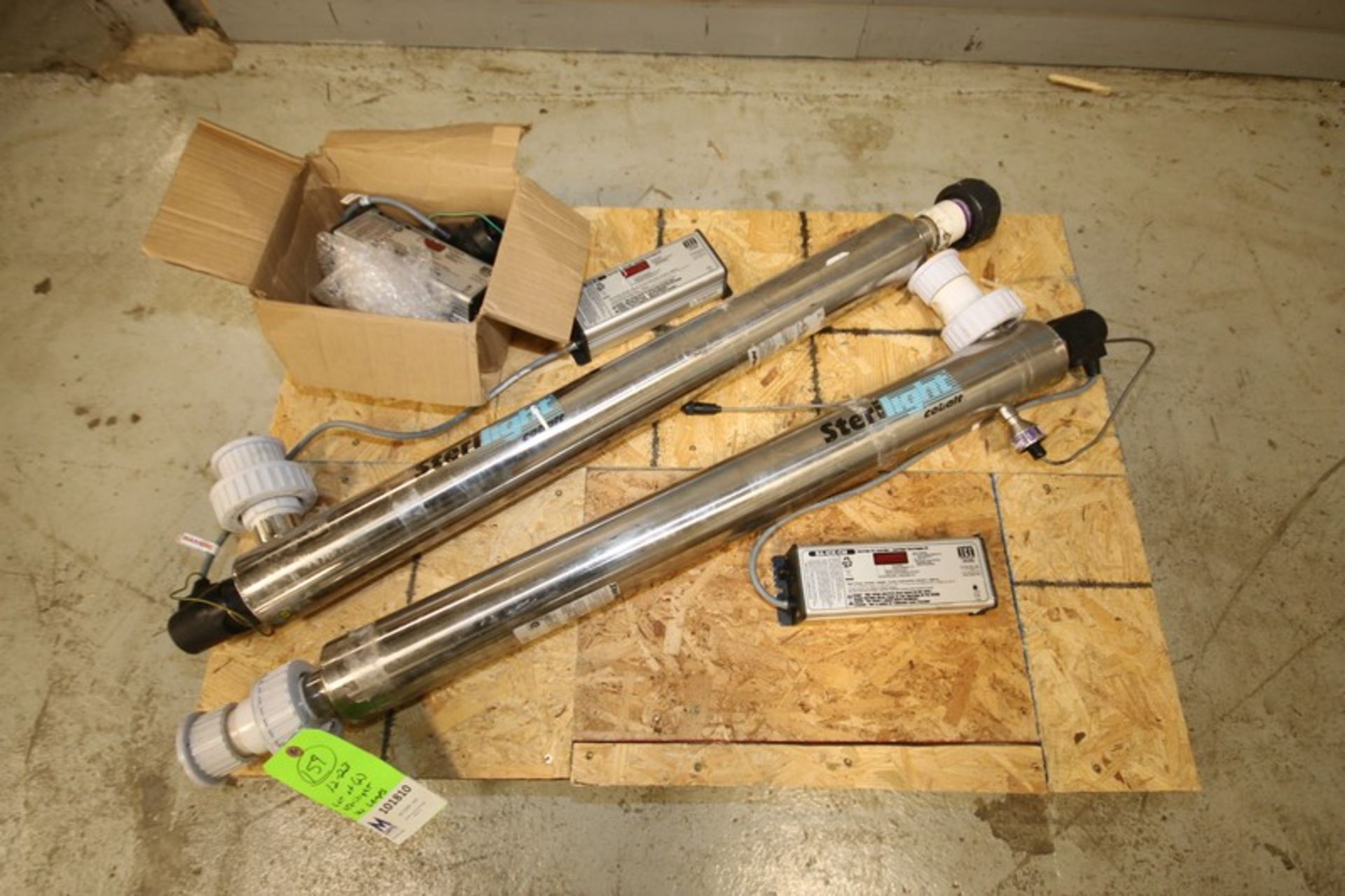 Lot of (2) Cobalt Sterilight UV Lamps, Model SCM-740, SN 120312832, 100-240V, 1.5" Connections,