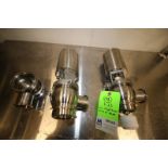 Lot of (2) Dixon 2'" S/S Air Valves, Clamp Type, Type SSV-UBLC20, Includes Spare Body Assembly (