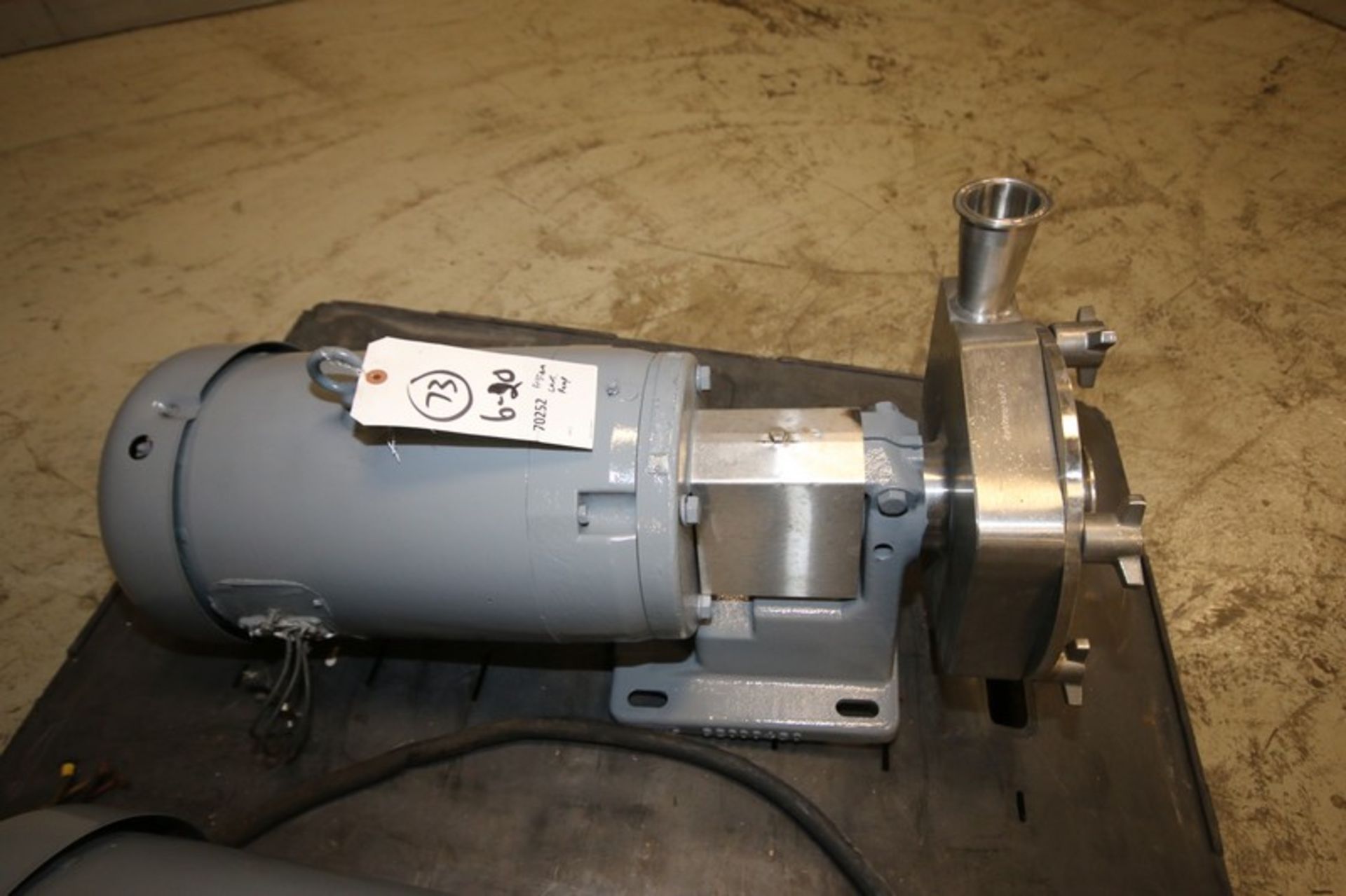 Fristam Aprox. 10 hp Centrifugal Pump, S/N FP17320203057, with Aprox. 2" x 3" Clamp Type Inlet/ - Image 3 of 3