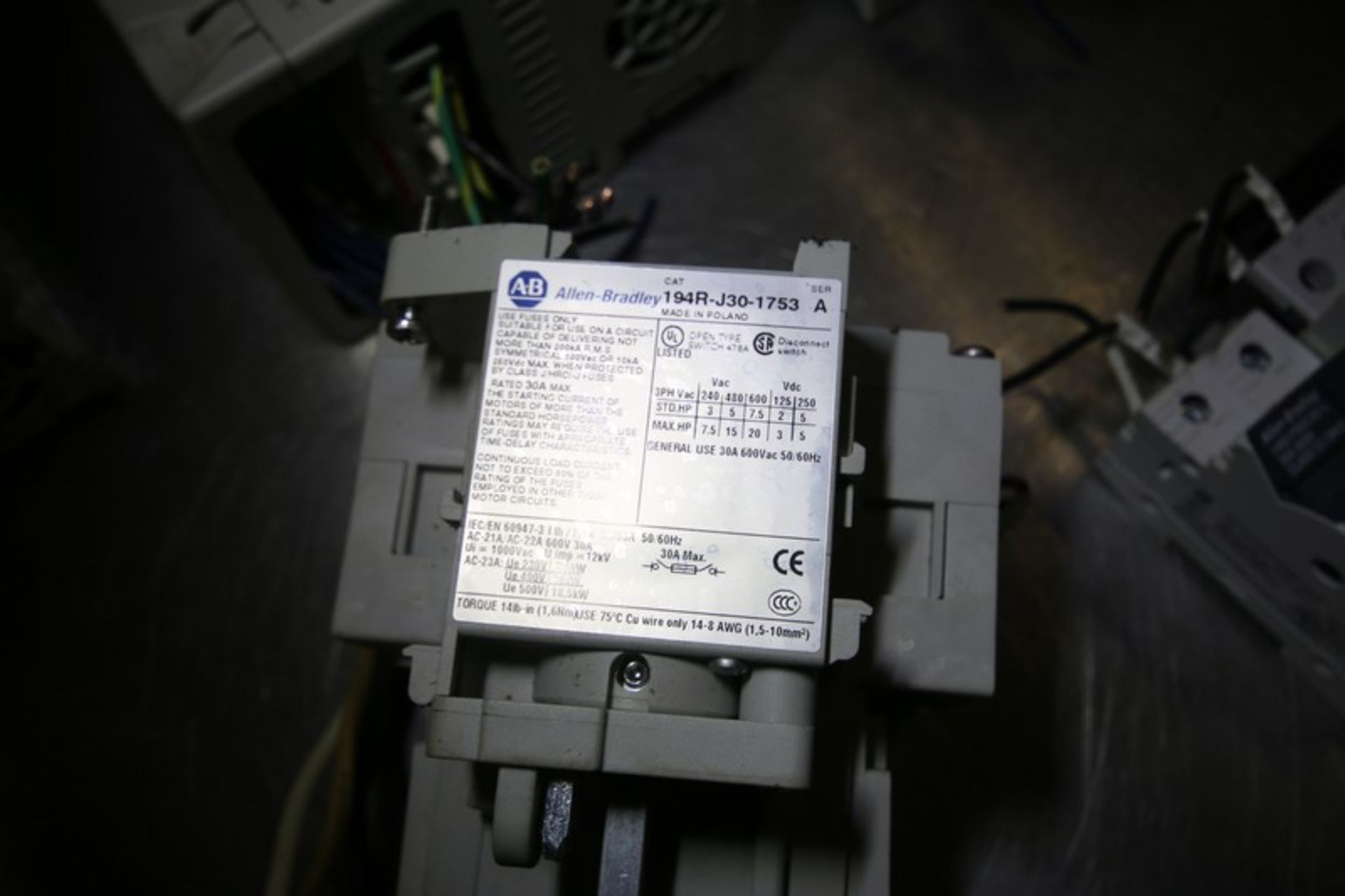 Production Control Panel Electrical Includes Allen Bradley Micrologix 1000 PLC Controller - Cat. No. - Image 9 of 11