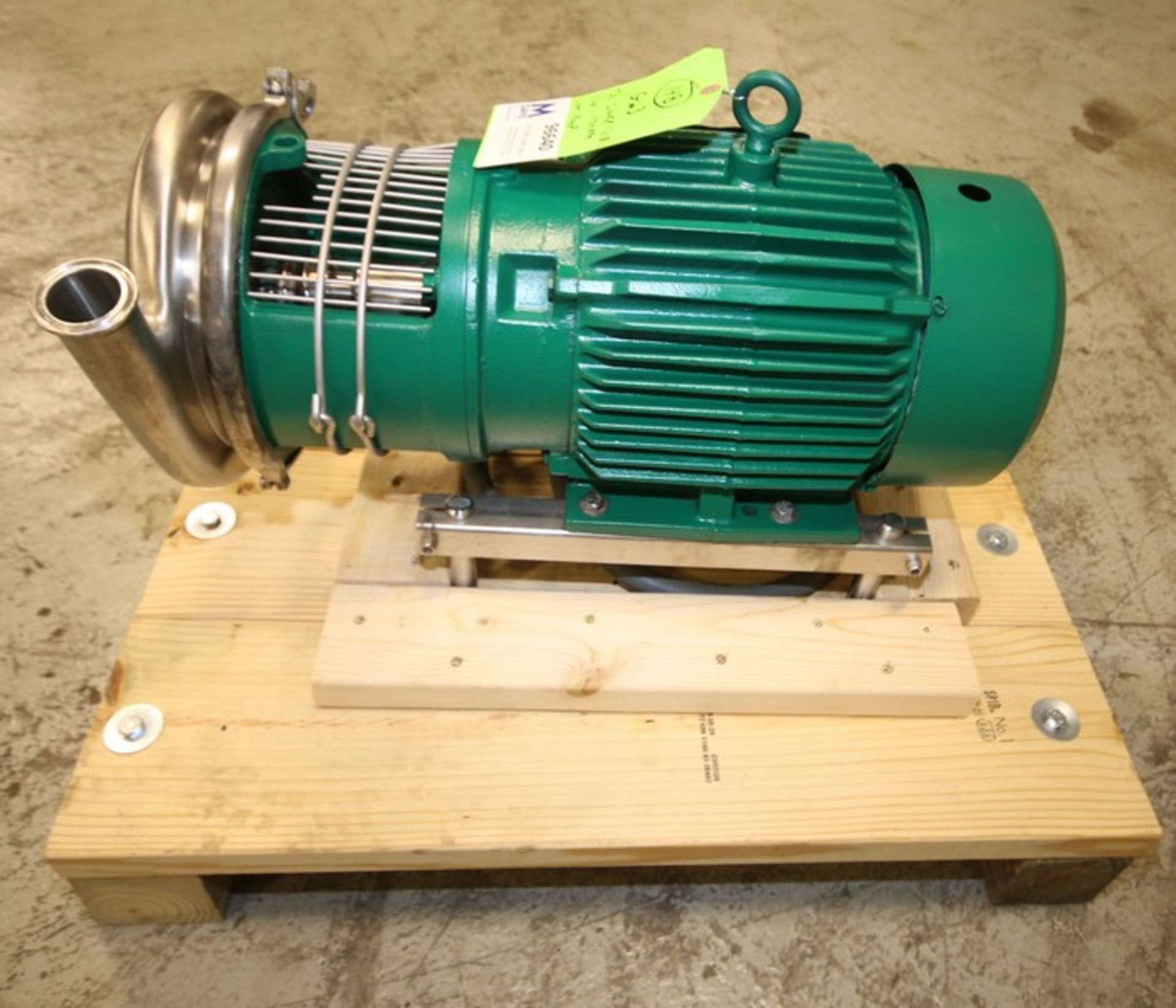 Tri Clover 5 hp Centrifugal Pump, with 2" x 1.5" CT S/S Head, 1750 RPM Motor, 230/460V (INV# - Image 4 of 6