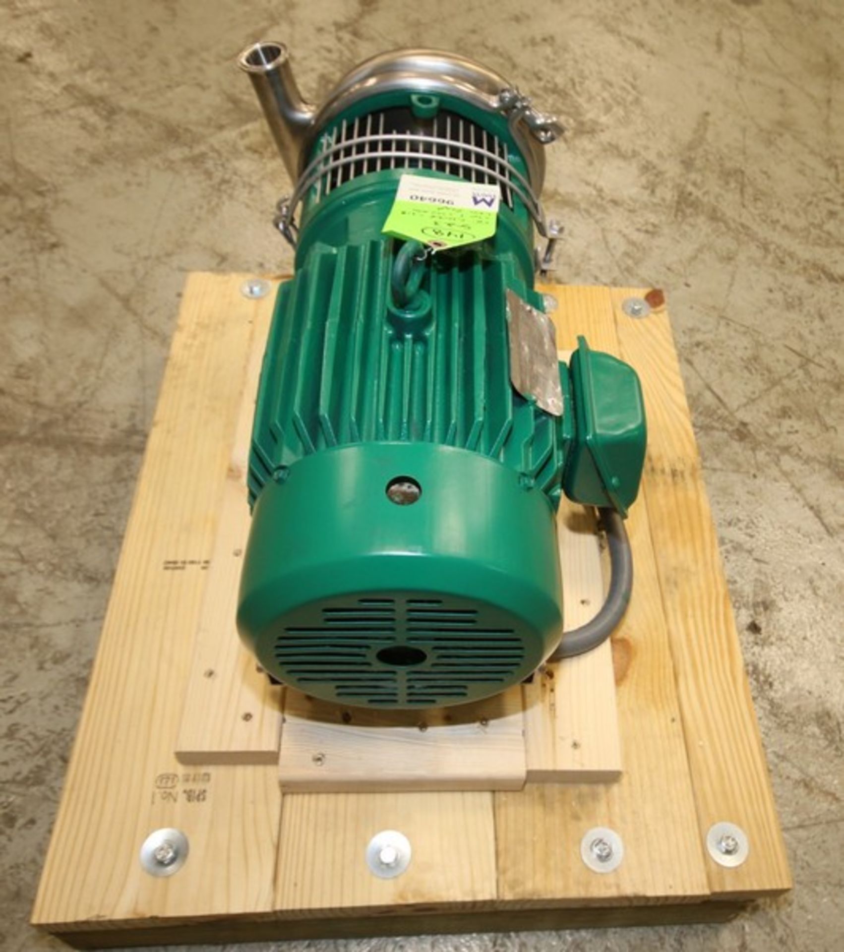 Tri Clover 5 hp Centrifugal Pump, with 2" x 1.5" CT S/S Head, 1750 RPM Motor, 230/460V (INV# - Image 3 of 6