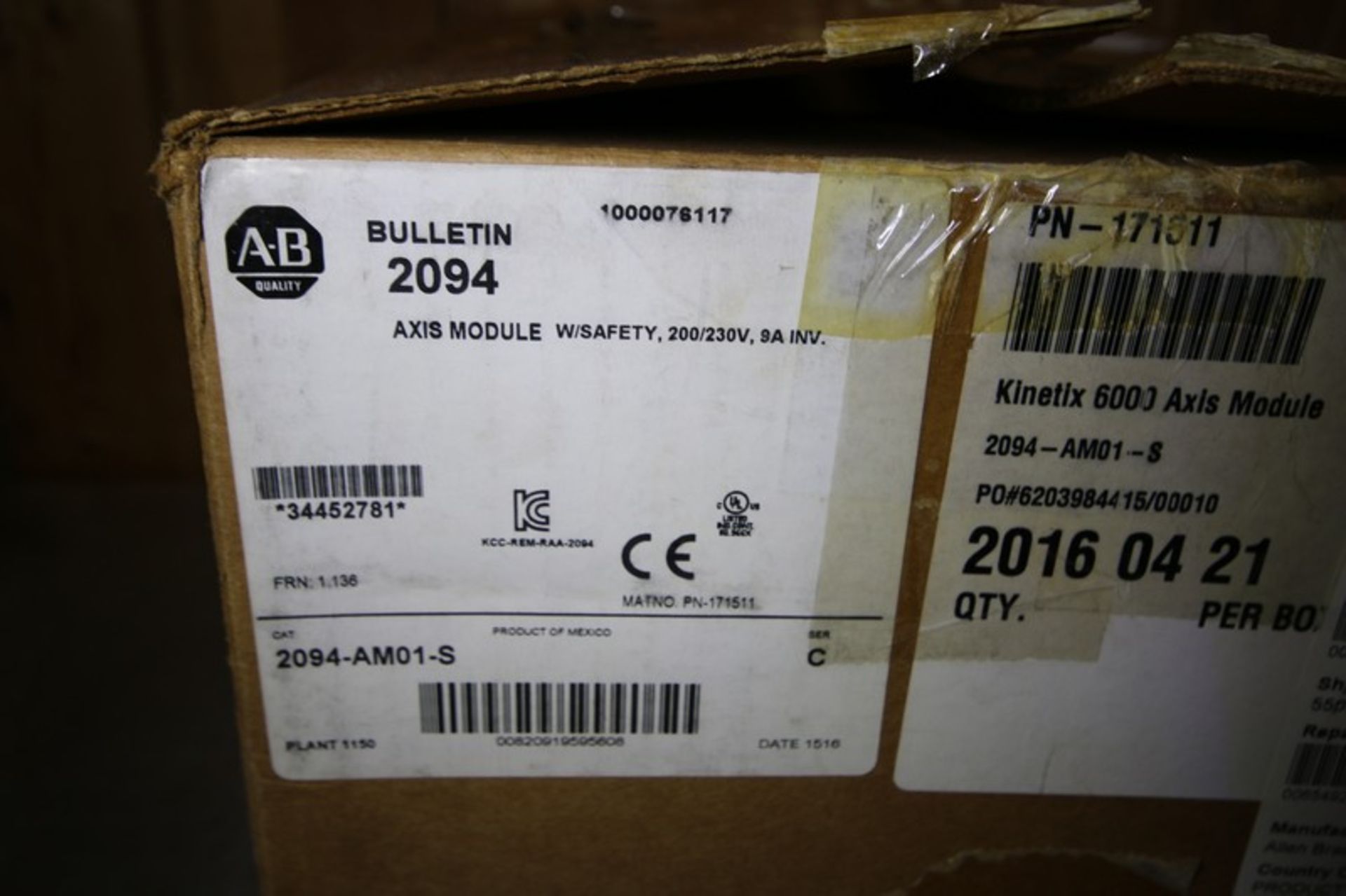 Allen Bradley Kinetix 6000 Servo Drive Axis Module Cat. No. 2094-AM01-S Series C, 200/230V (INV# - Image 5 of 5