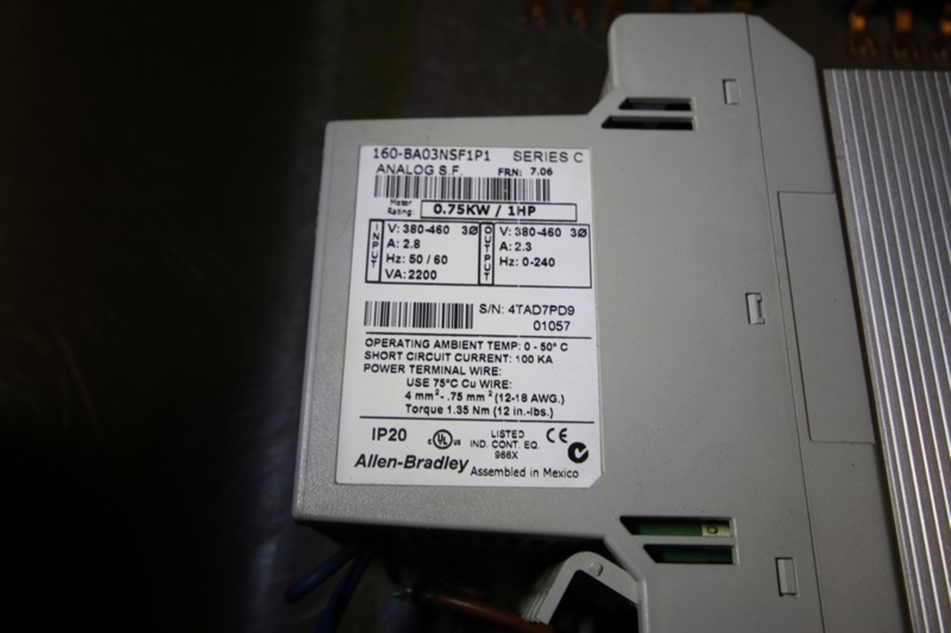 Production Control Panel Electrical Including Allen Bradley 10 - Slot PLC Controller - Cat. No. - Image 8 of 11