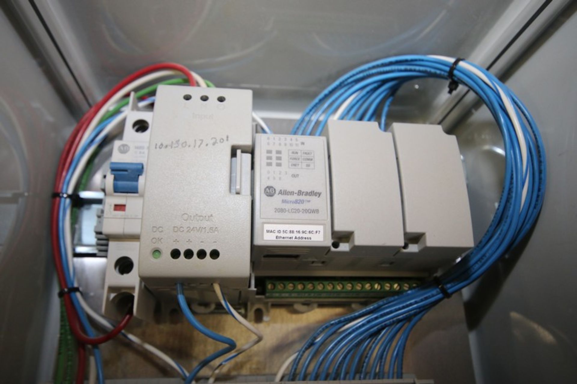 Lot of (2) Allen Bradley Micro 820 PLC Controllers No. 2080-LC20-20QWB, Both Mounted in 10" x 12" - Image 3 of 5
