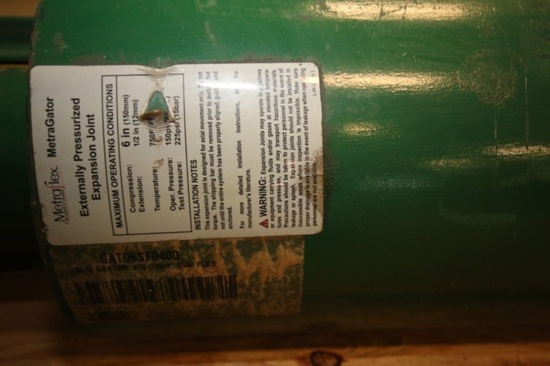Metraflex Metagator 6" Expansion Joint, Type GAT06SF0400 (INV#88383)(Located @ the MDG Auction - Image 2 of 2