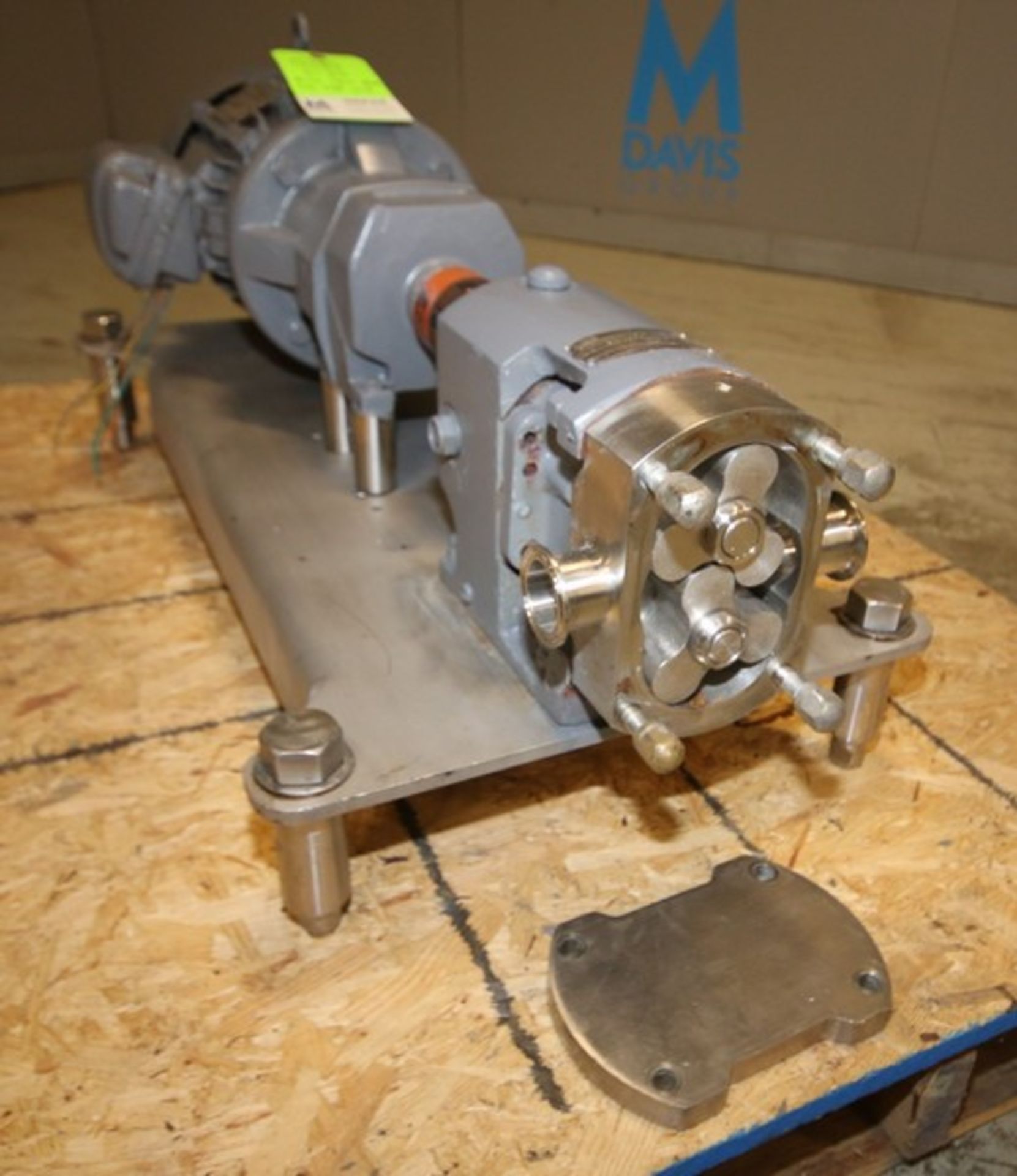 Alfa Laval Positive Displacement Pump, Mode GHP 1015, SN 1004014, with 1.5" CT Head, Rotors, US - Bild 2 aus 10